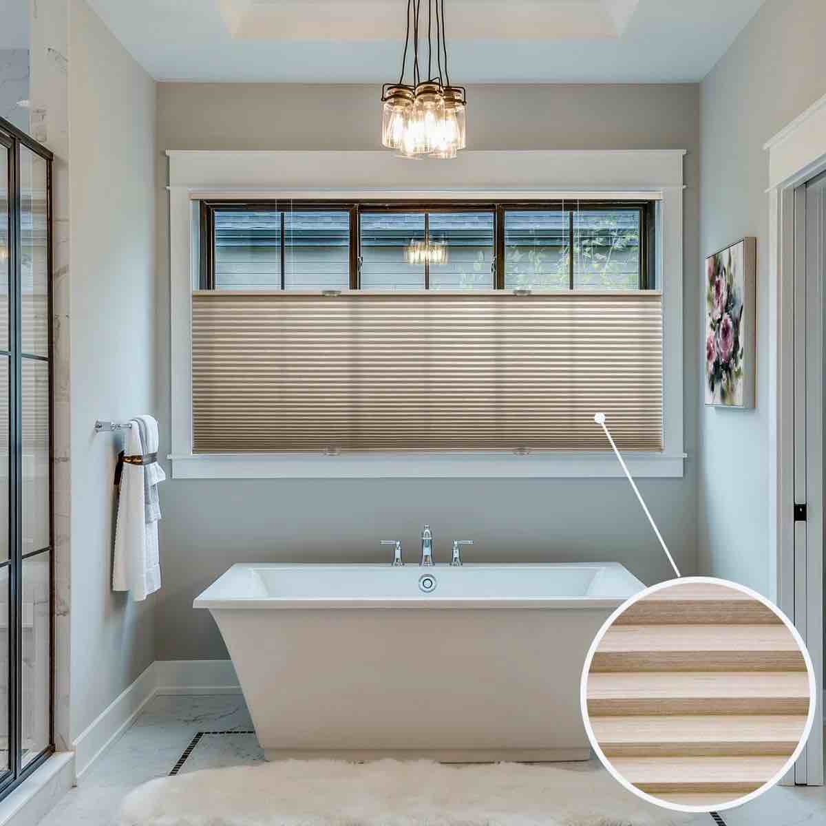 Cordless Top Down Bottom Up Cellular Honeycomb Shade, 9/16" Single Cell, Light Filtering