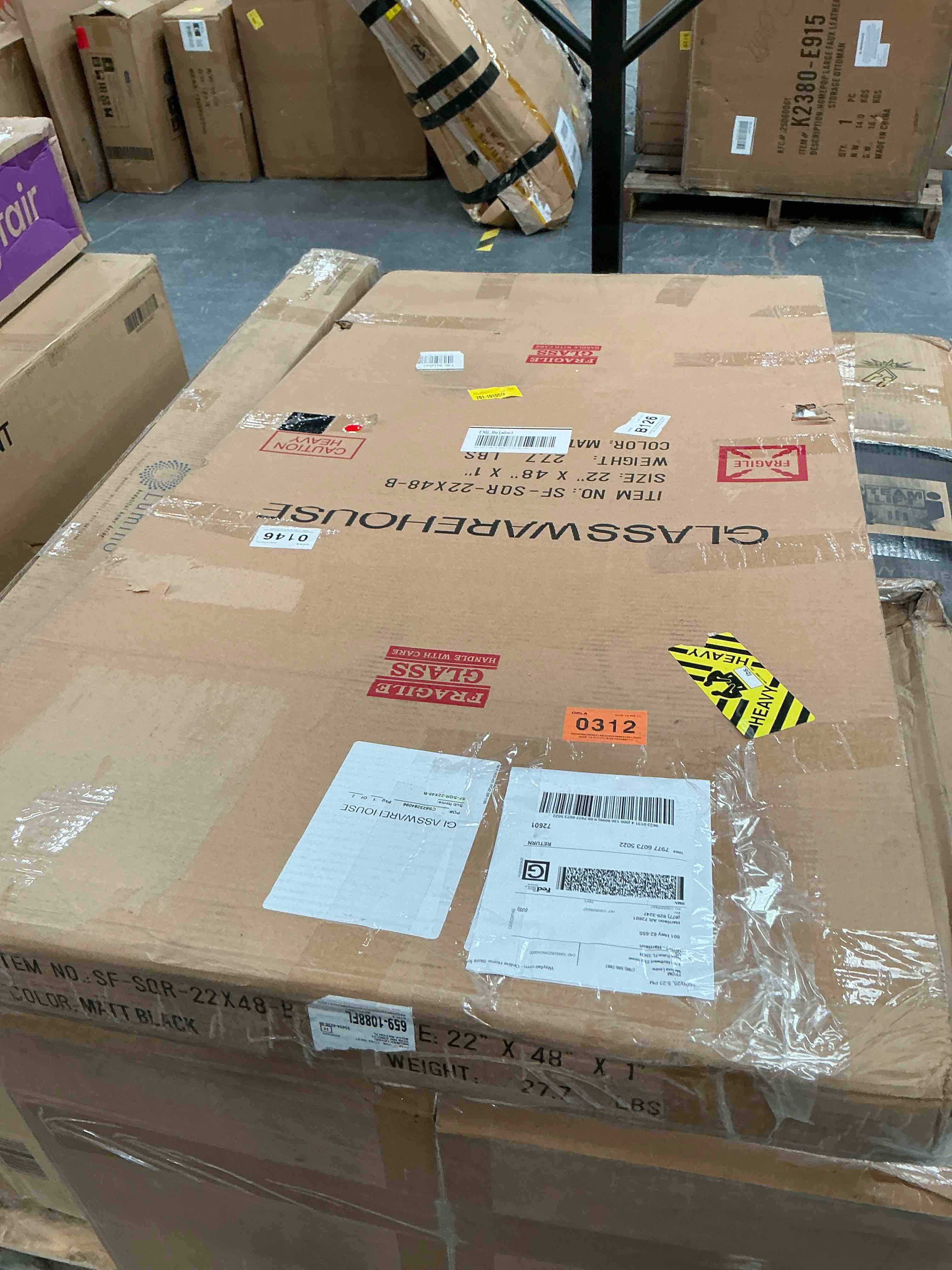 Condition photo showing Good Condition for Trinity 22 in. x 48 in. Square Radius Mirror