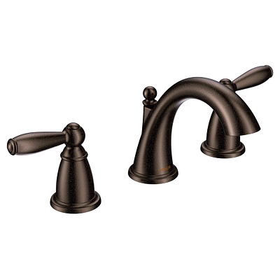 Moen Brantford Traditional Two-Handle High-Arc Widespread Bathroom Faucet With Drain Assembly, Valve Included