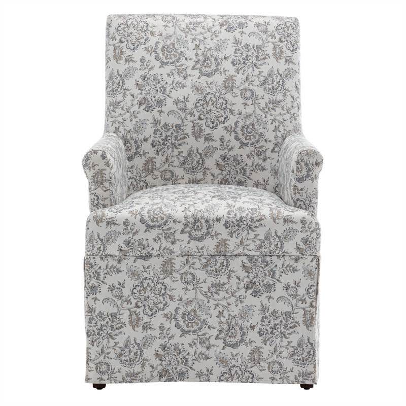 Elegant Upholstered Dining Chair  With Skirted Base, Accent Armchair For Living Room, Bedroom, Dining Room