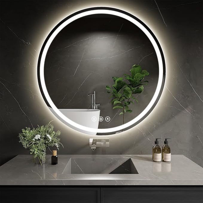 Round Wall Mounted LED Mirror