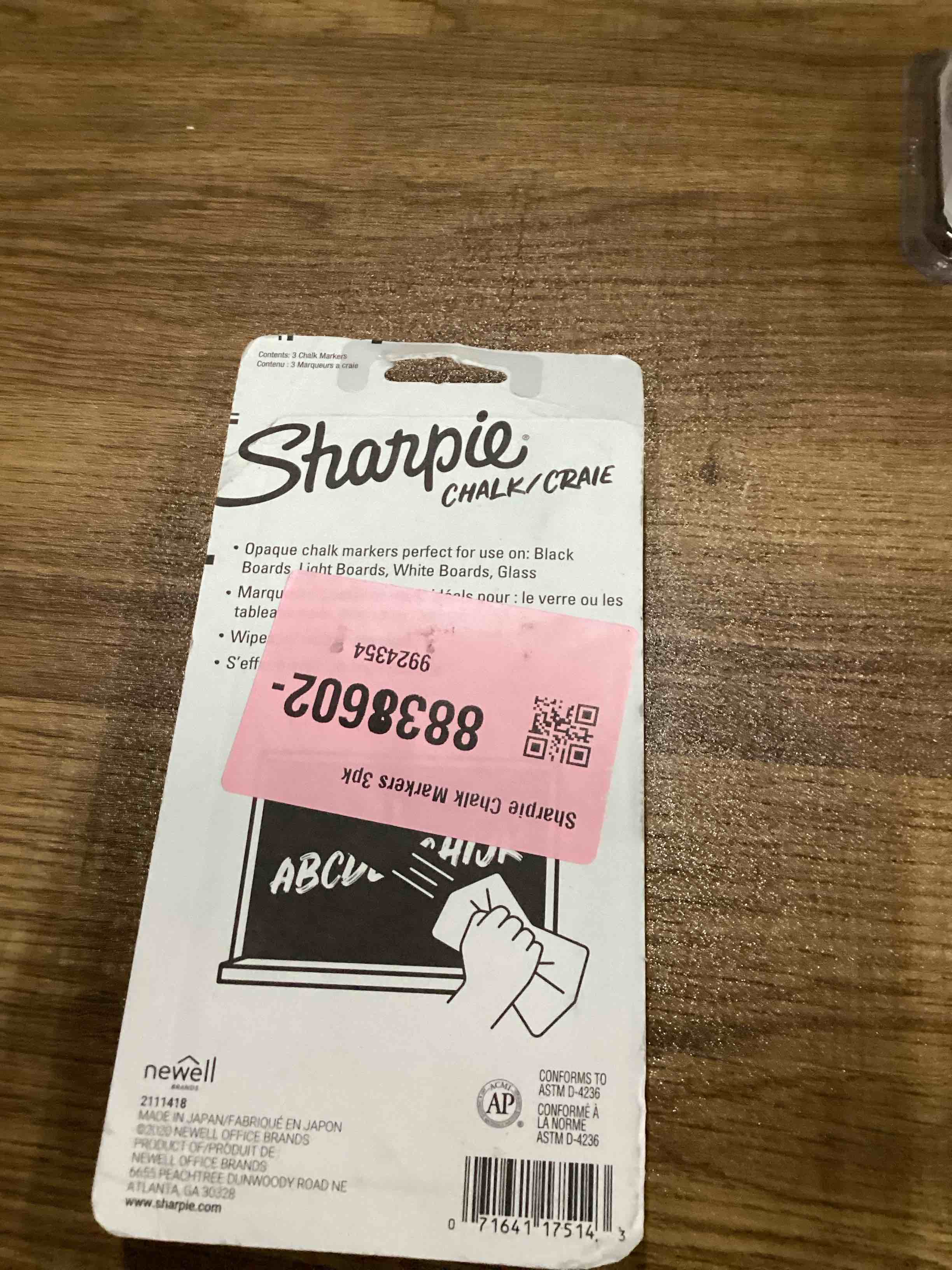 Condition photo showing Good Condition for Sharpie Chalk Markers 3pk