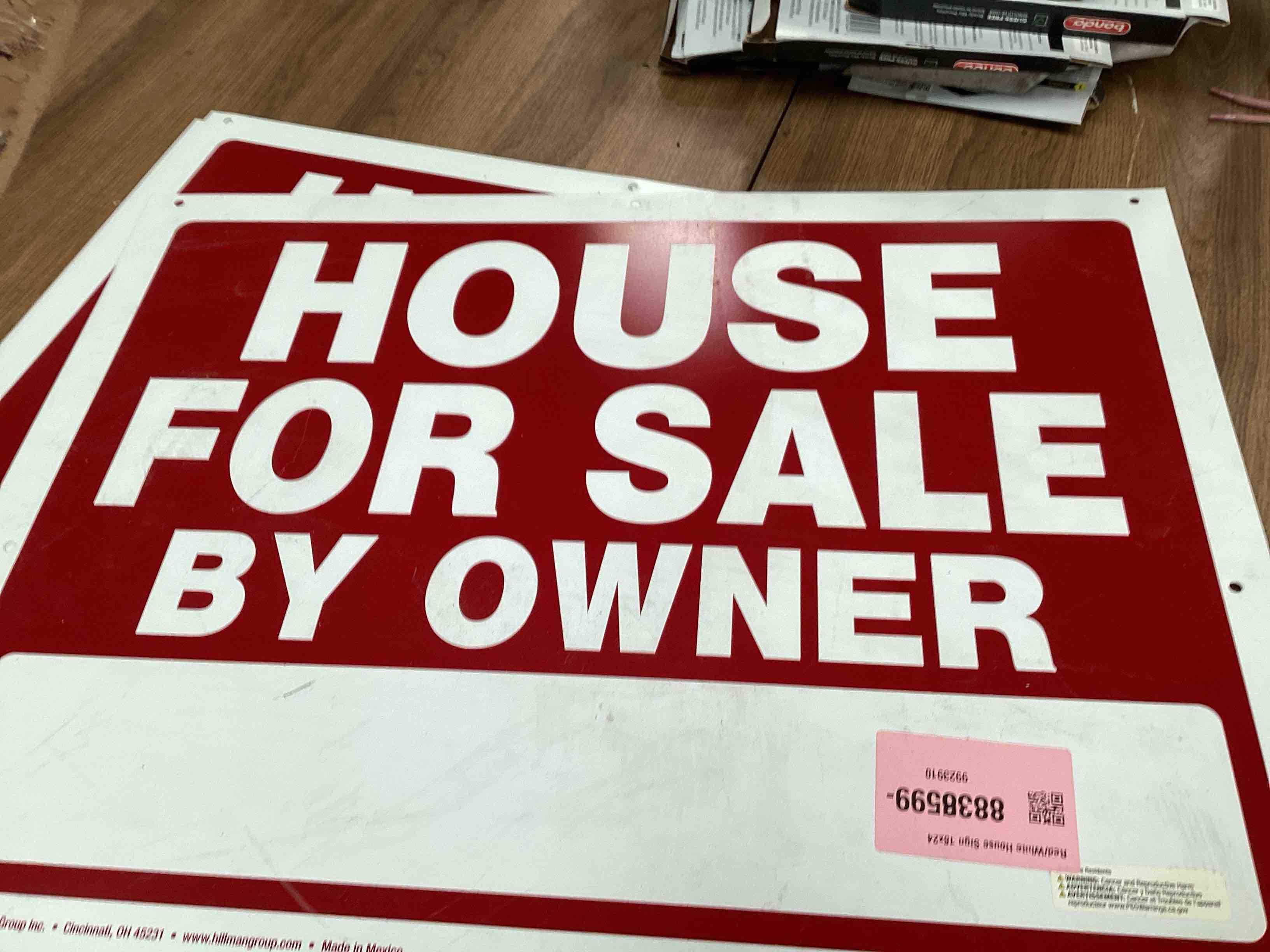 Red/White House Sign 18x24
