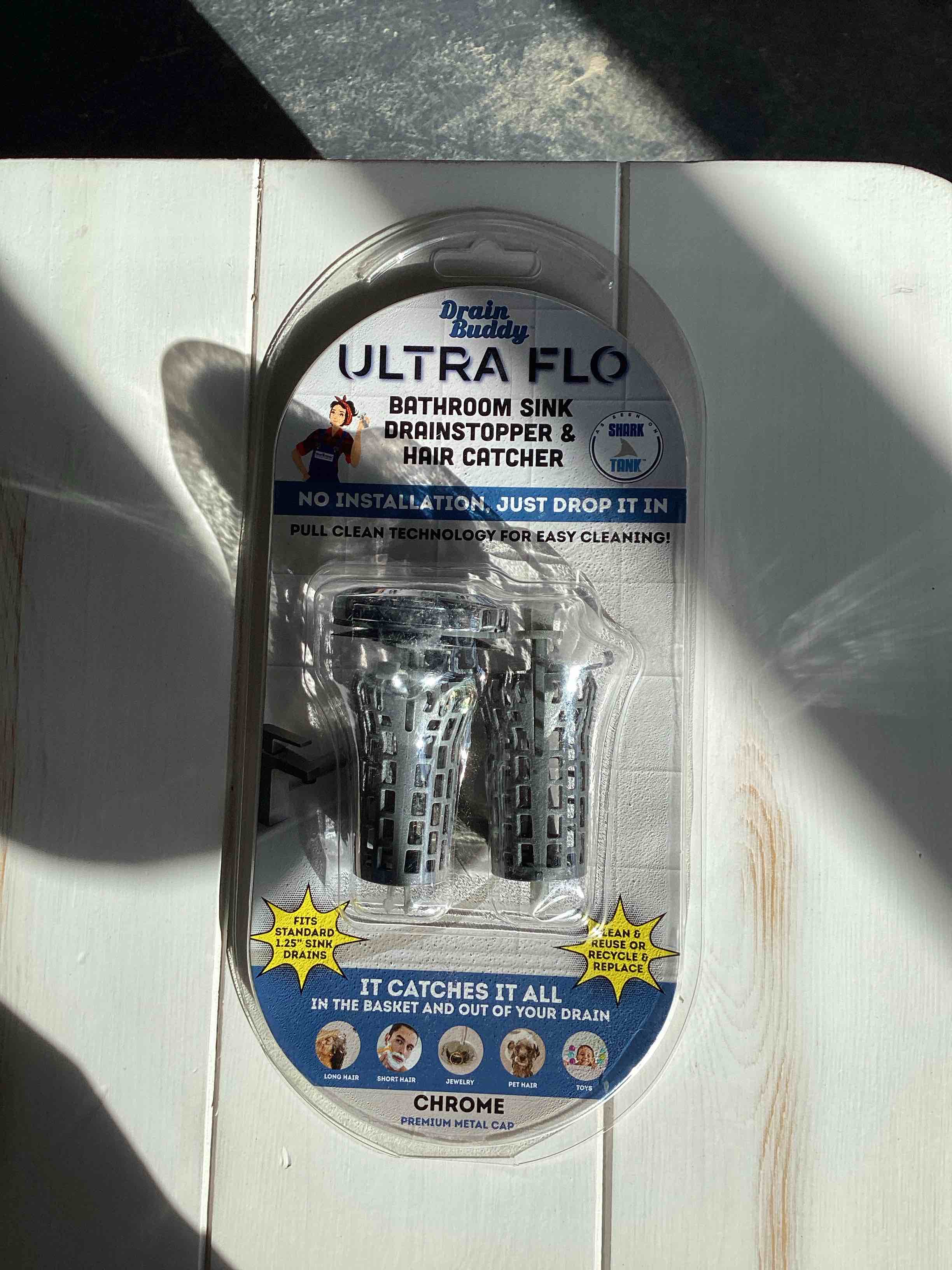 Condition photo showing Good Condition for Drain Buddy Ultra Flo Sink with Chrome Metal Cap Plus 1 Extra Basket