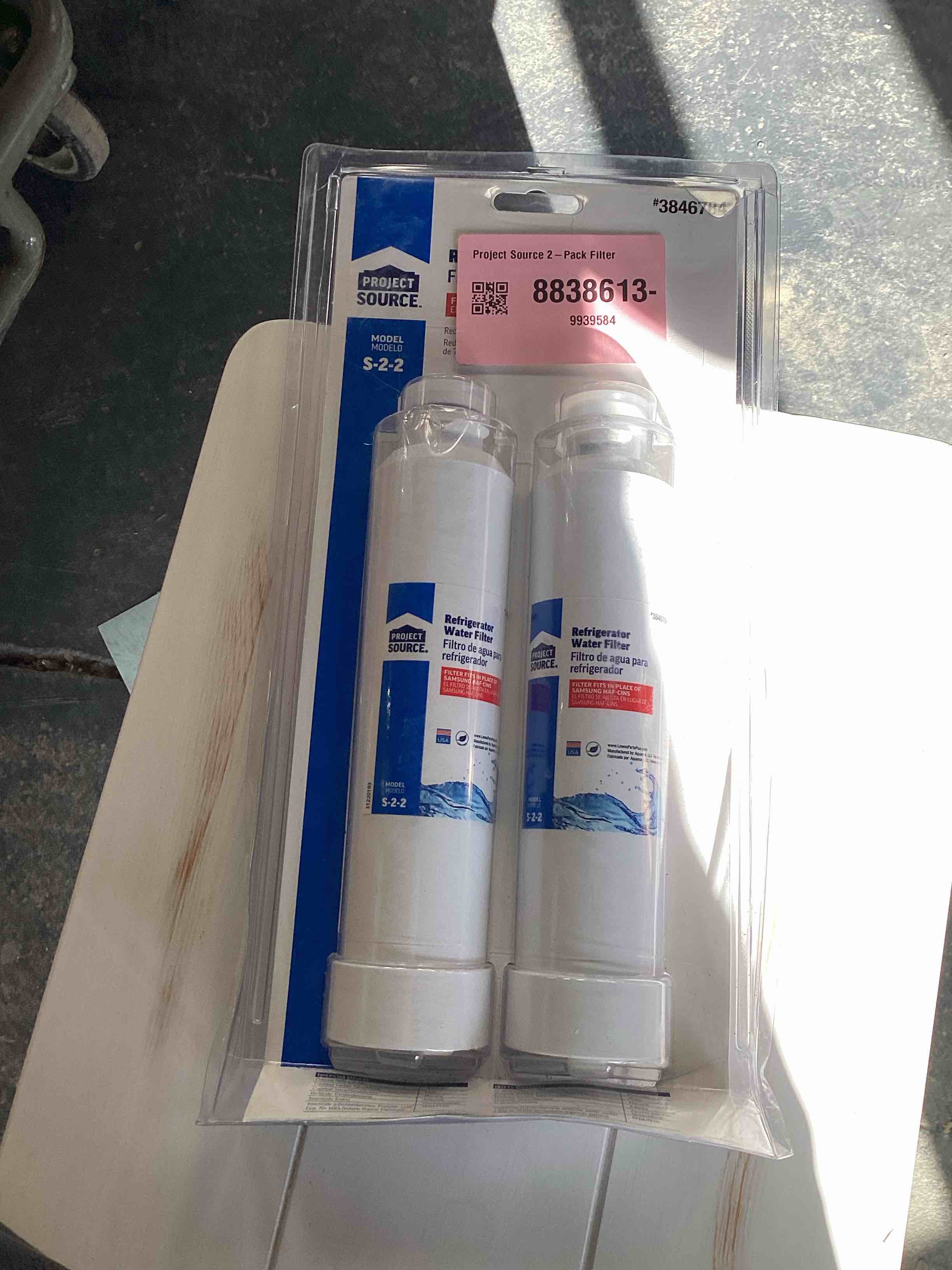 Condition photo showing Good Condition for PROJECT SOURCE 2-PACK REFRIGERATOR WATER FILTER S-2-2