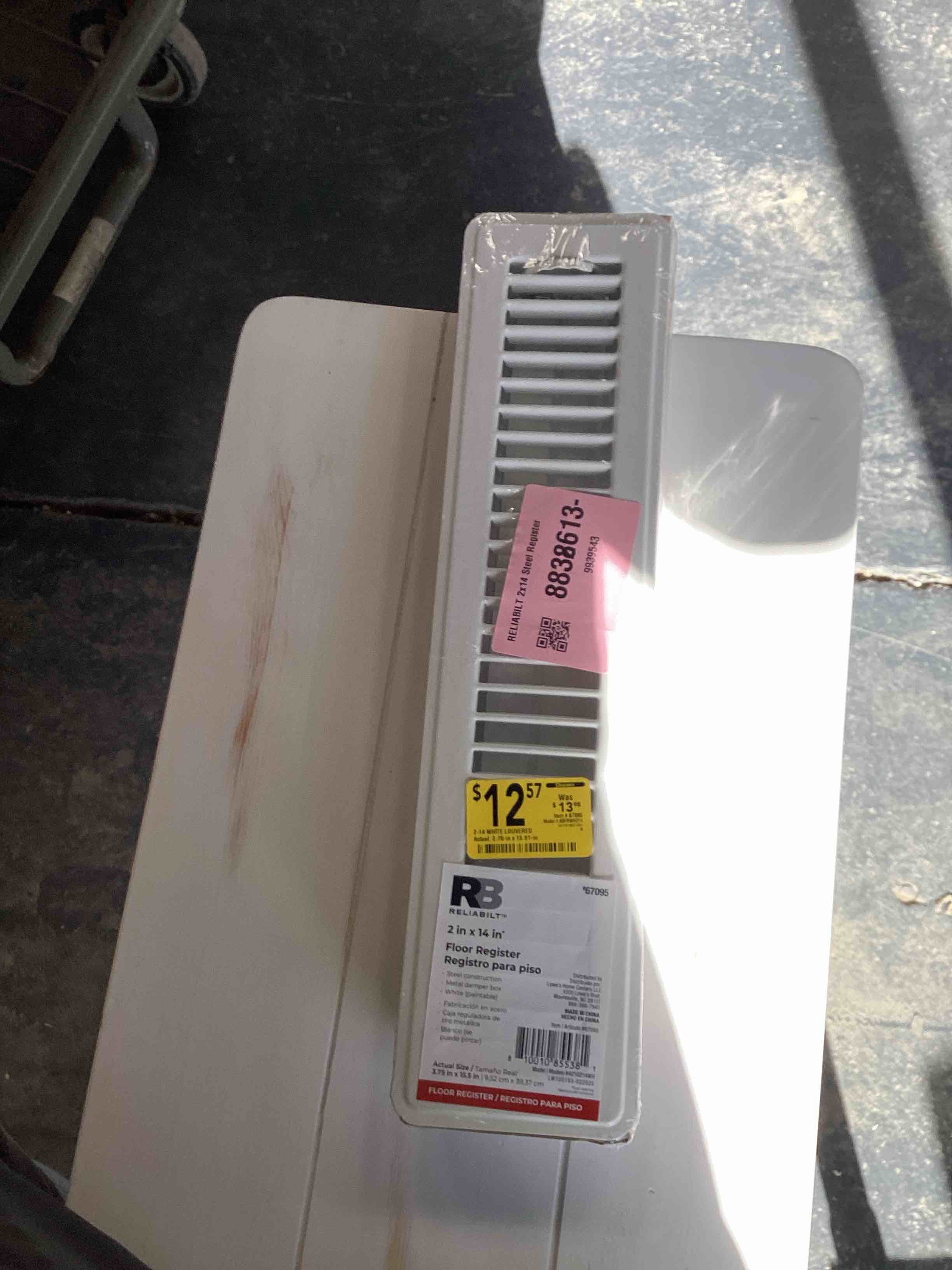 Condition photo showing Good Condition for RELIABILT 2x14 Steel Register