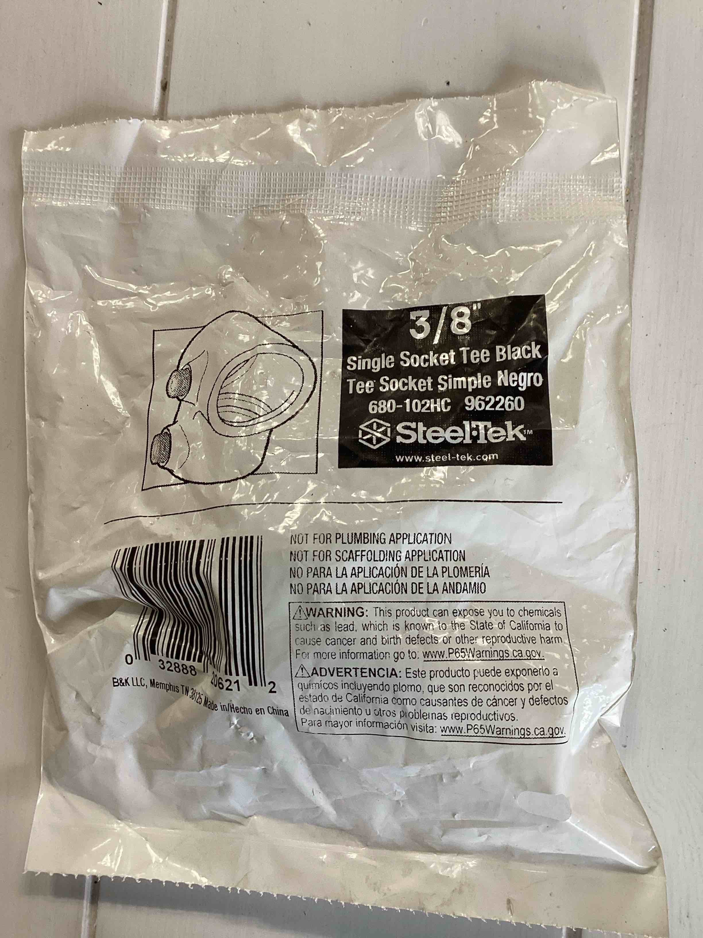 Condition photo showing Good Condition for SteelTek 3/8-in Tee Socket Tee