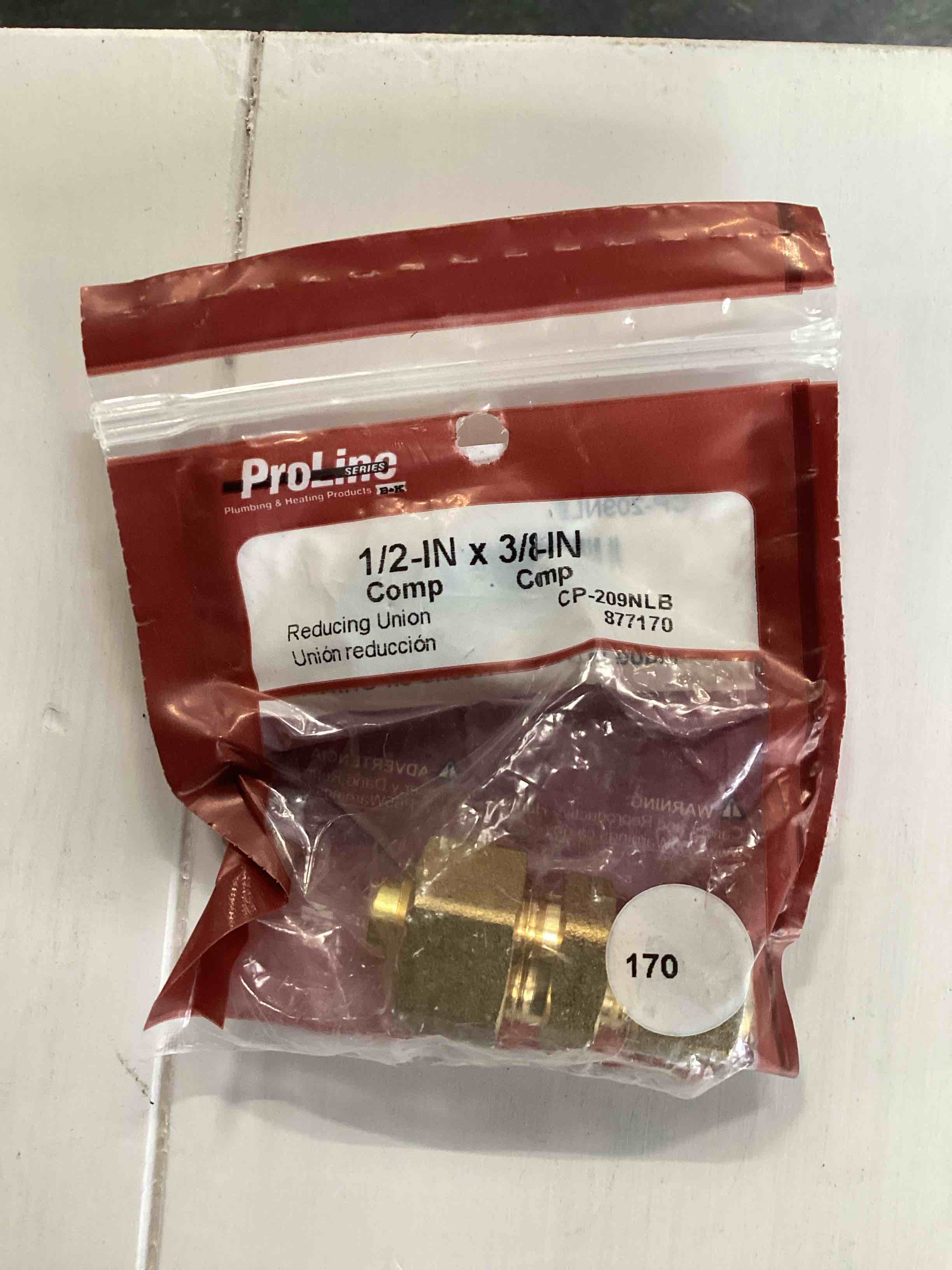 Condition photo showing Good Condition for Proline 1/2 3/8 Union