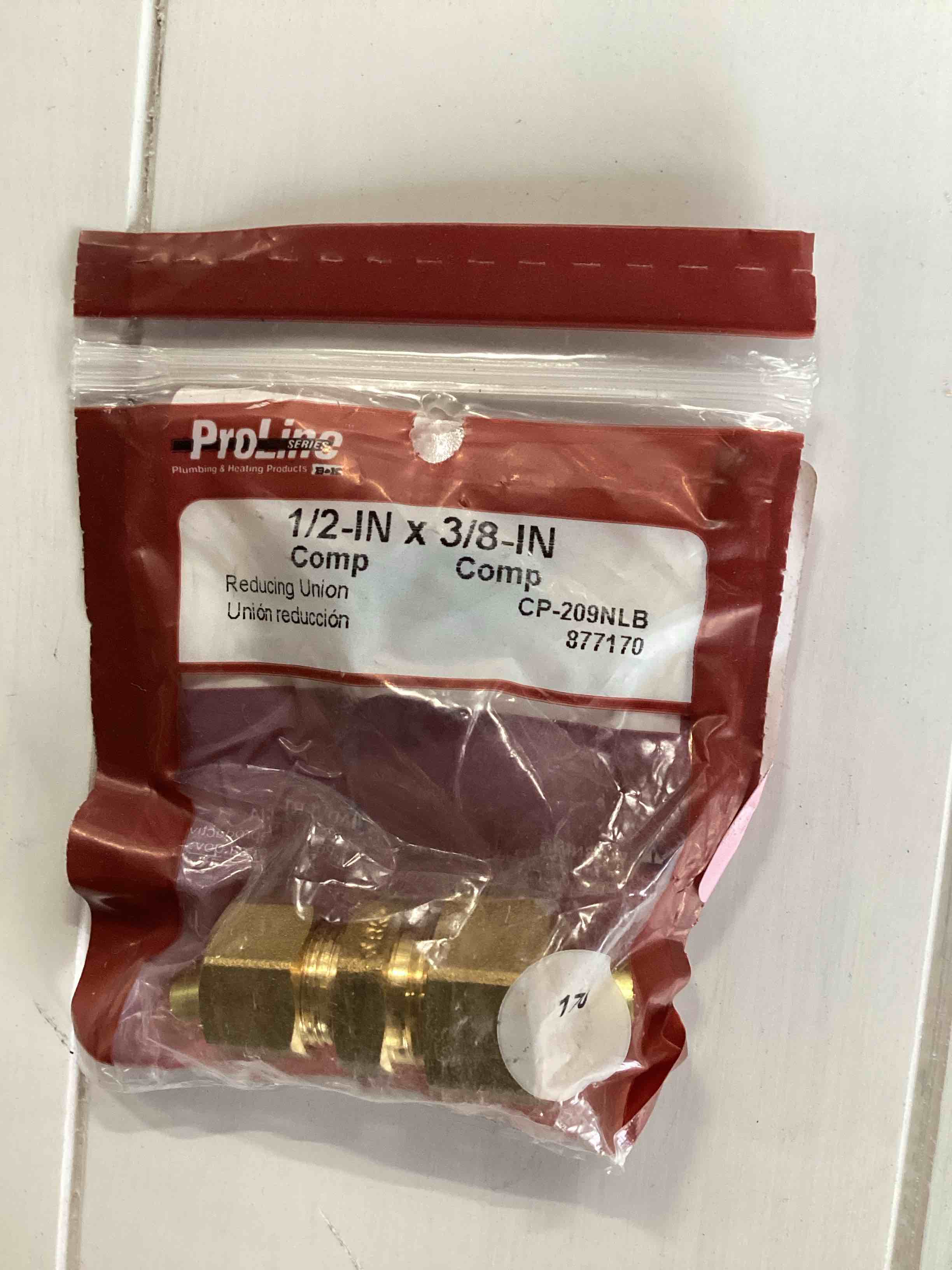 Condition photo showing Good Condition for Proline 1/2 3/8 Union