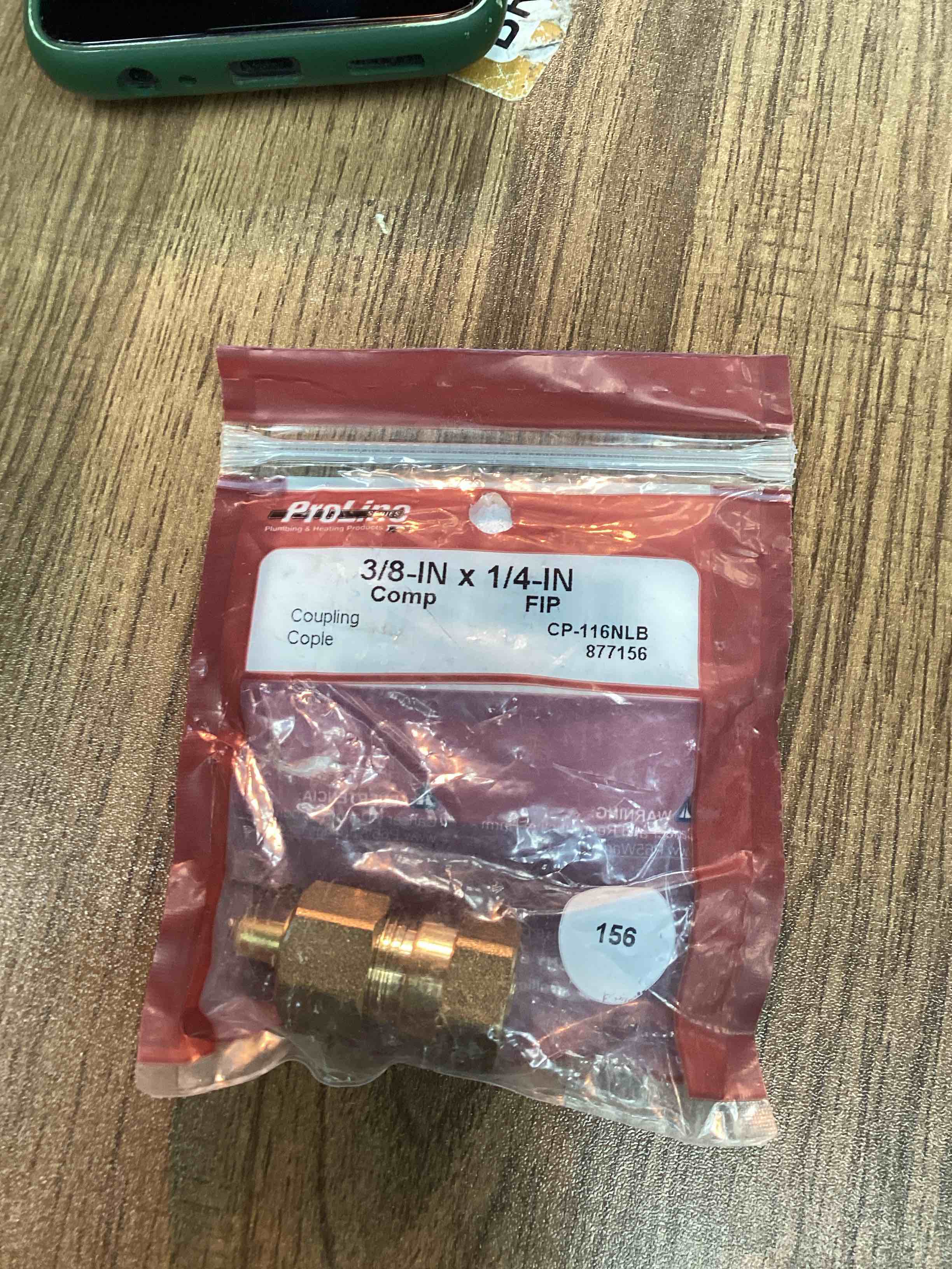 Condition photo showing Good Condition for Proline 3/8 - 1/4 Comp FIP