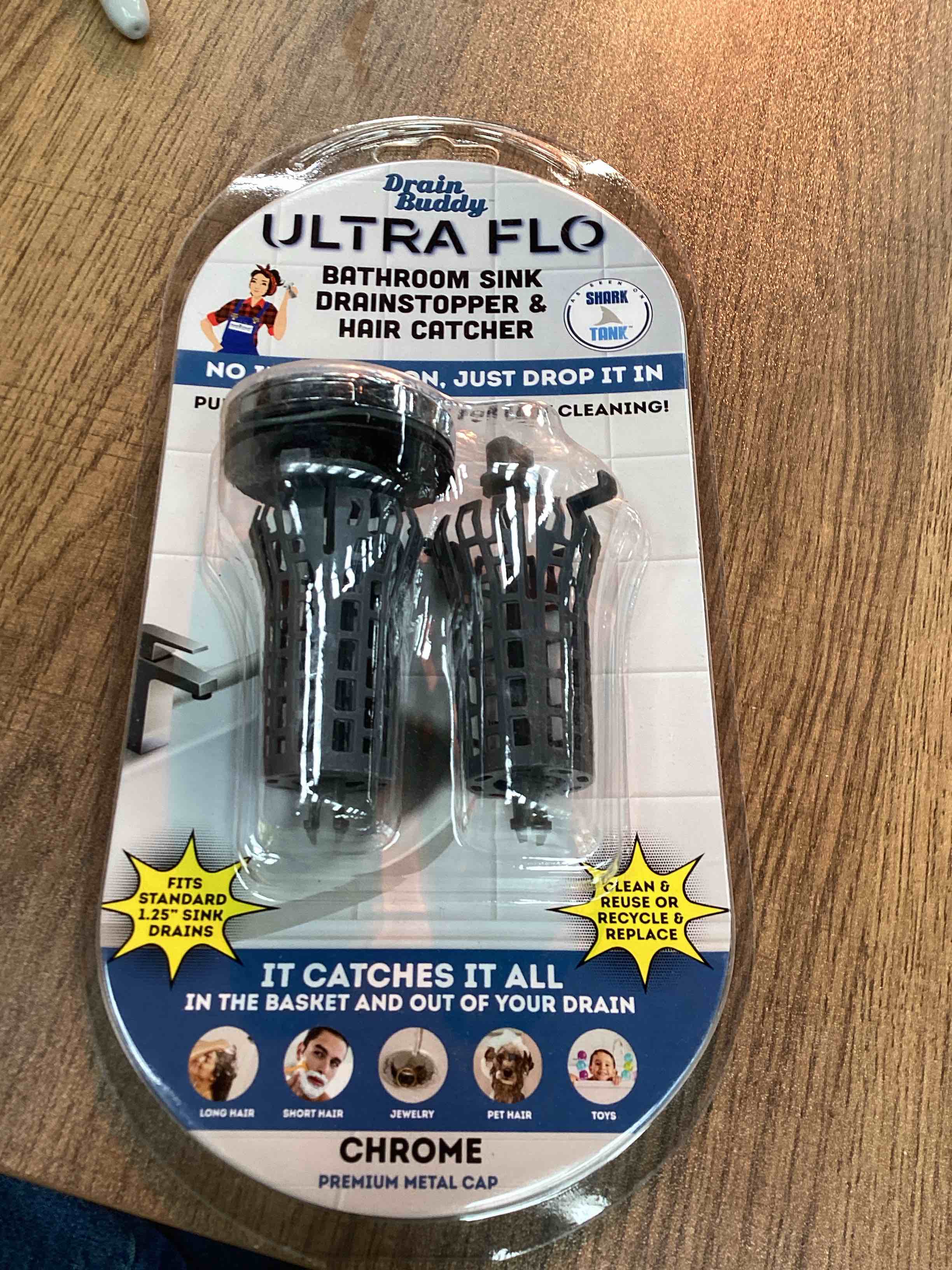 Condition photo showing Good Condition for Drain Buddy Ultra Flo Sink with Chrome Metal Cap Plus 1 Extra Basket