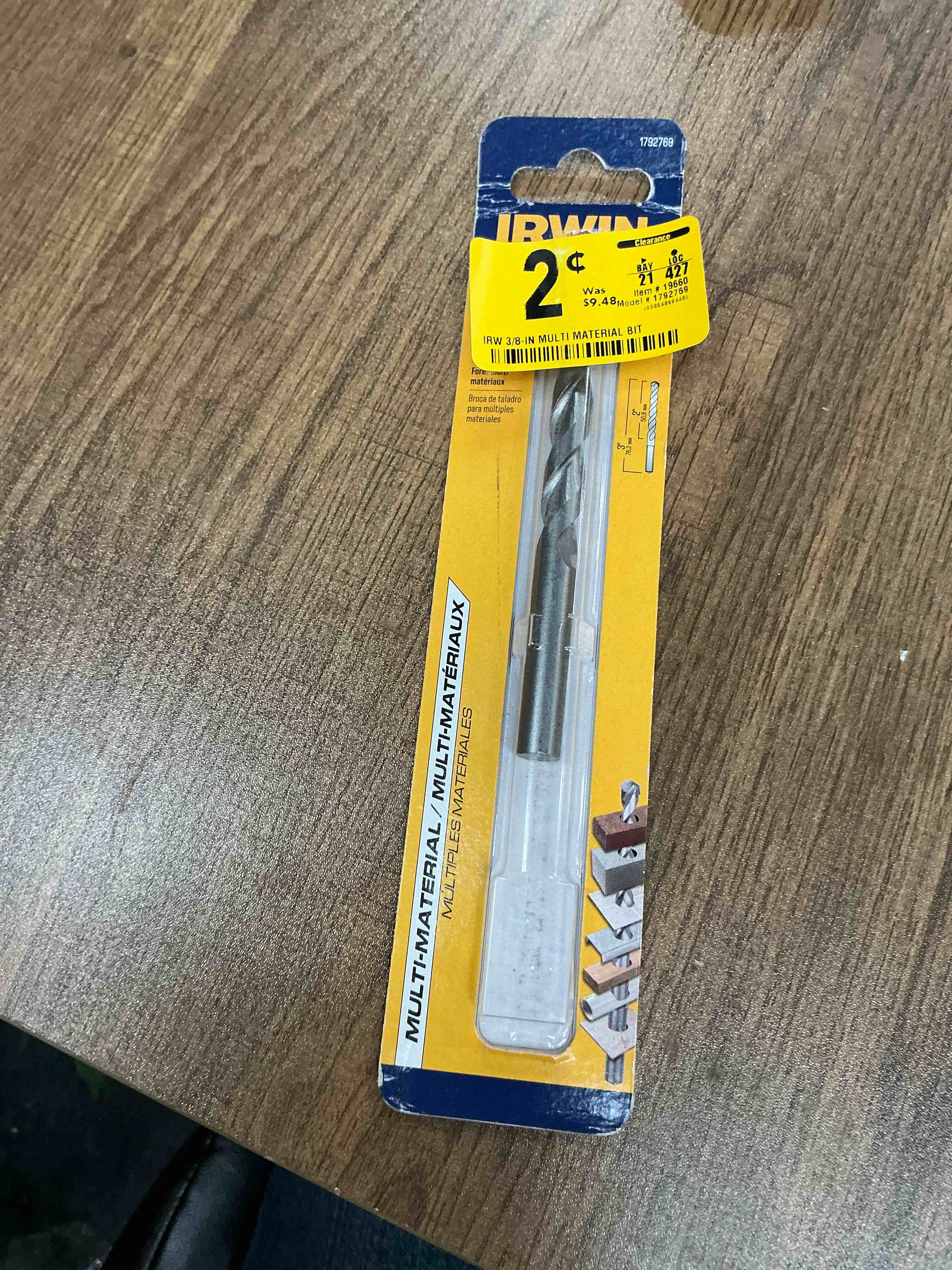 Condition photo showing Good Condition for IRWIN 1792769 Jobber Drill Bit Double Milled Flute 4 in L Flute Straight Shank 3/8 in Dia x 1 in L Shank