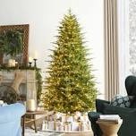 Leilonie Pre-Lit Green Full Fir Artificial Christmas Tree with Lights