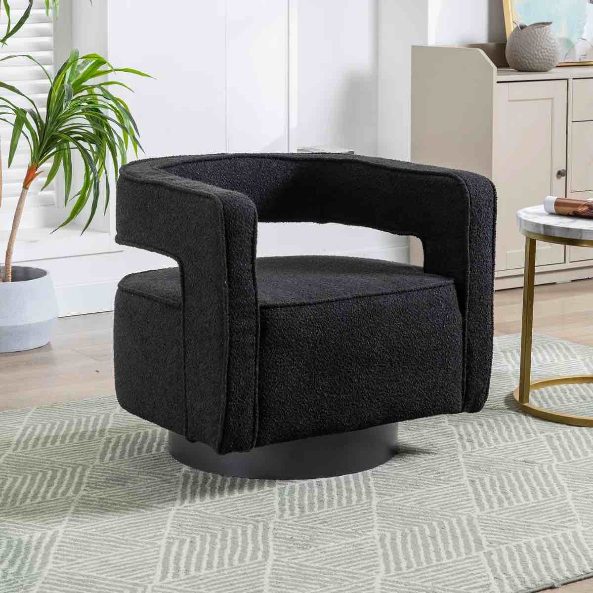 davidanthony 29.2" w swivel barrel chair