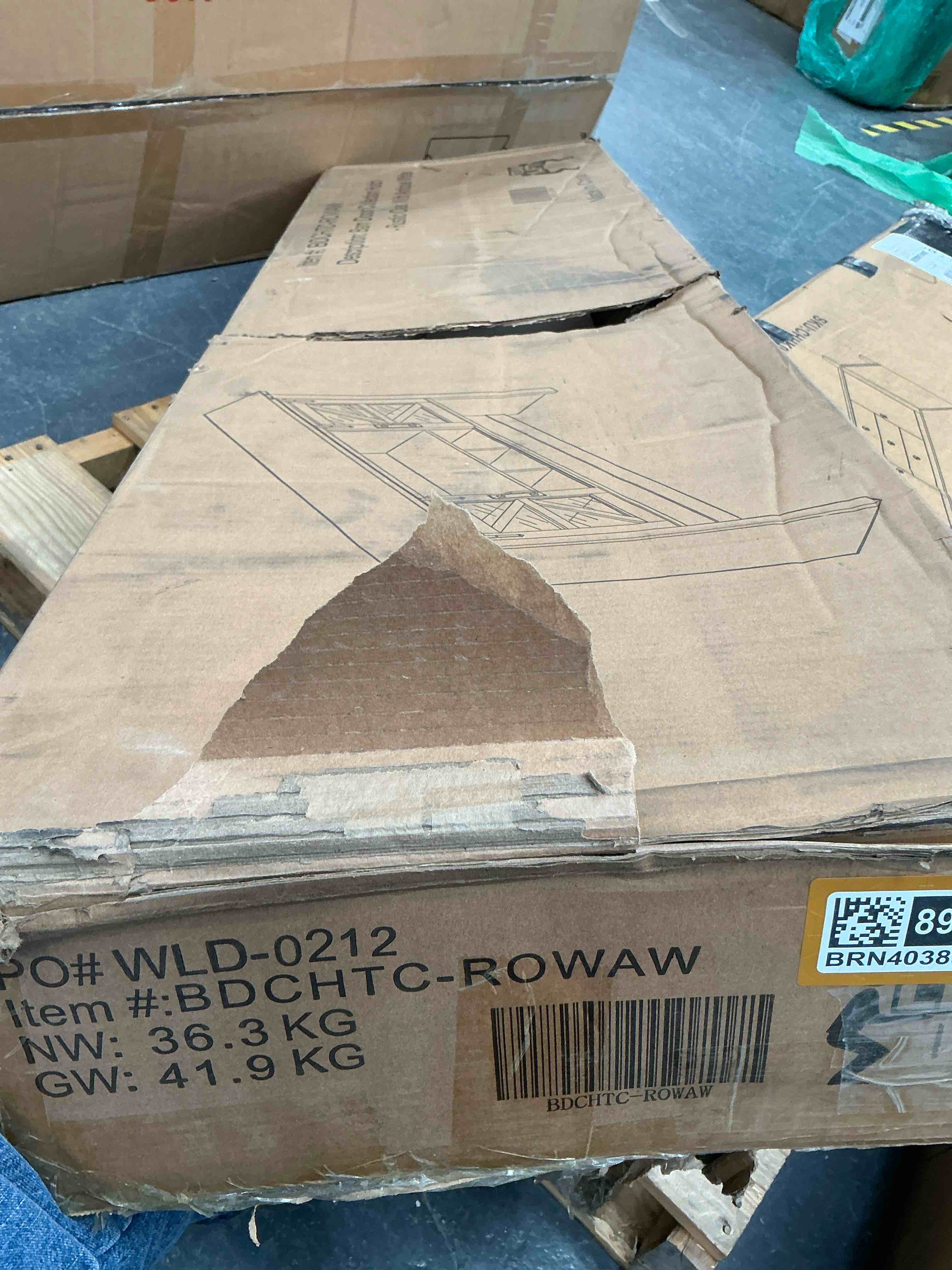 Condition photo showing Good Condition for Barn Door Collection Hutch Rustic Oak with Antique White