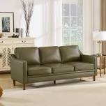 Azriah 80.31'' Faux Leather Square Arm Sofa