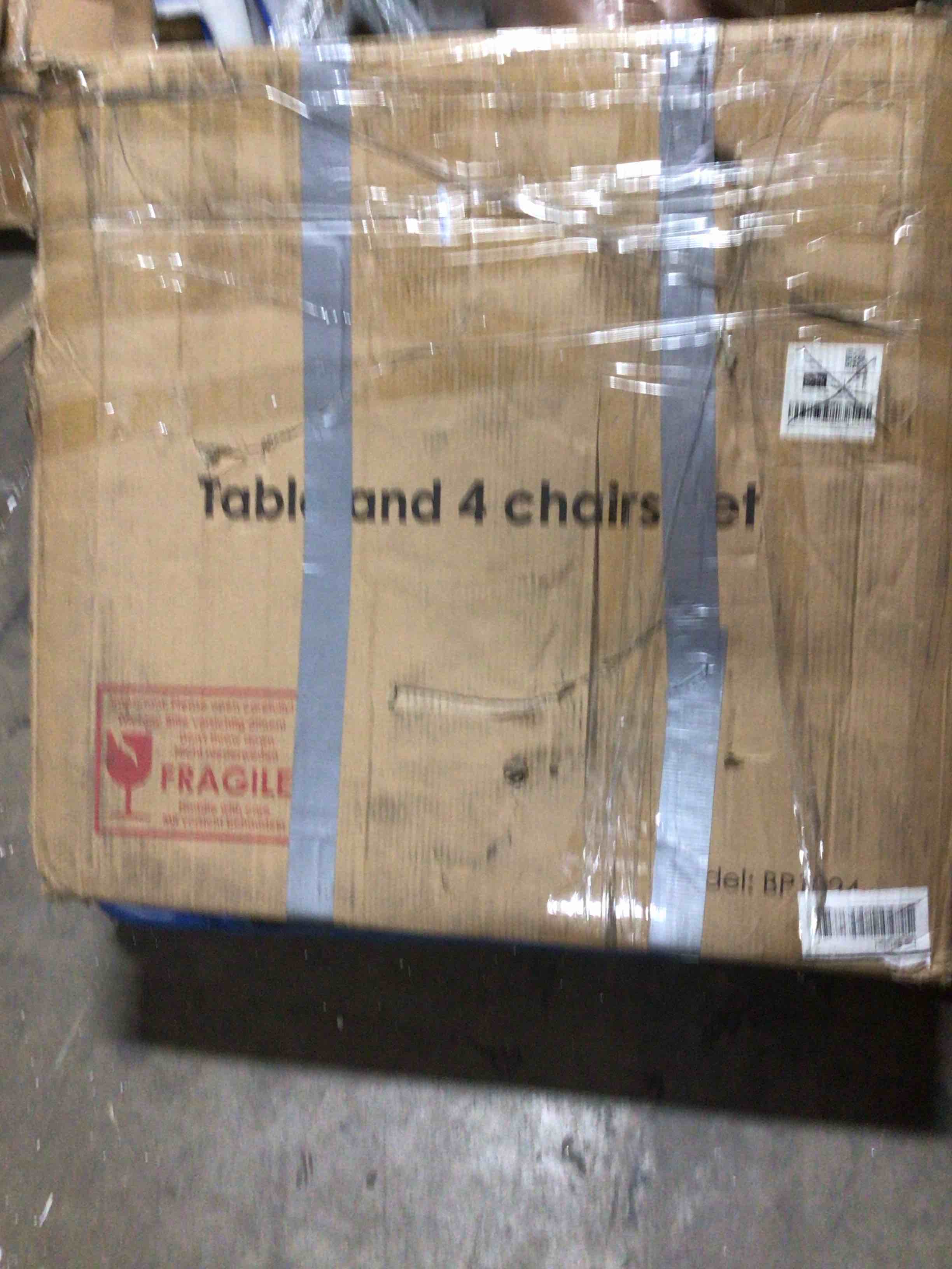 Condition photo showing Good Condition for METAL FRAME GLASS TOP TABLE AND CHAIR SET