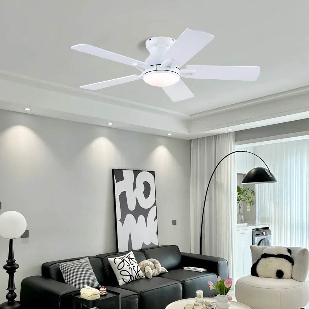 46/52" 5-blade Ceiling Fan with LED Light Kit and Remote Control