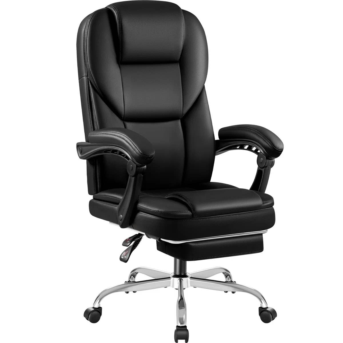 Laurren Reclining Office Chair with Massage, Ergonomic Computer Chair with Foot Rest