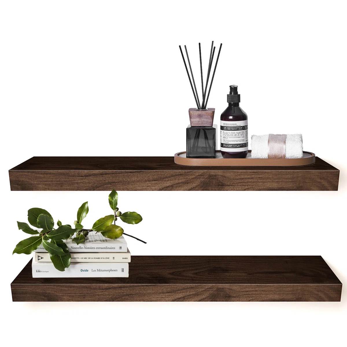 Dodgen 2 Piece Solid Wood Floating Shelf