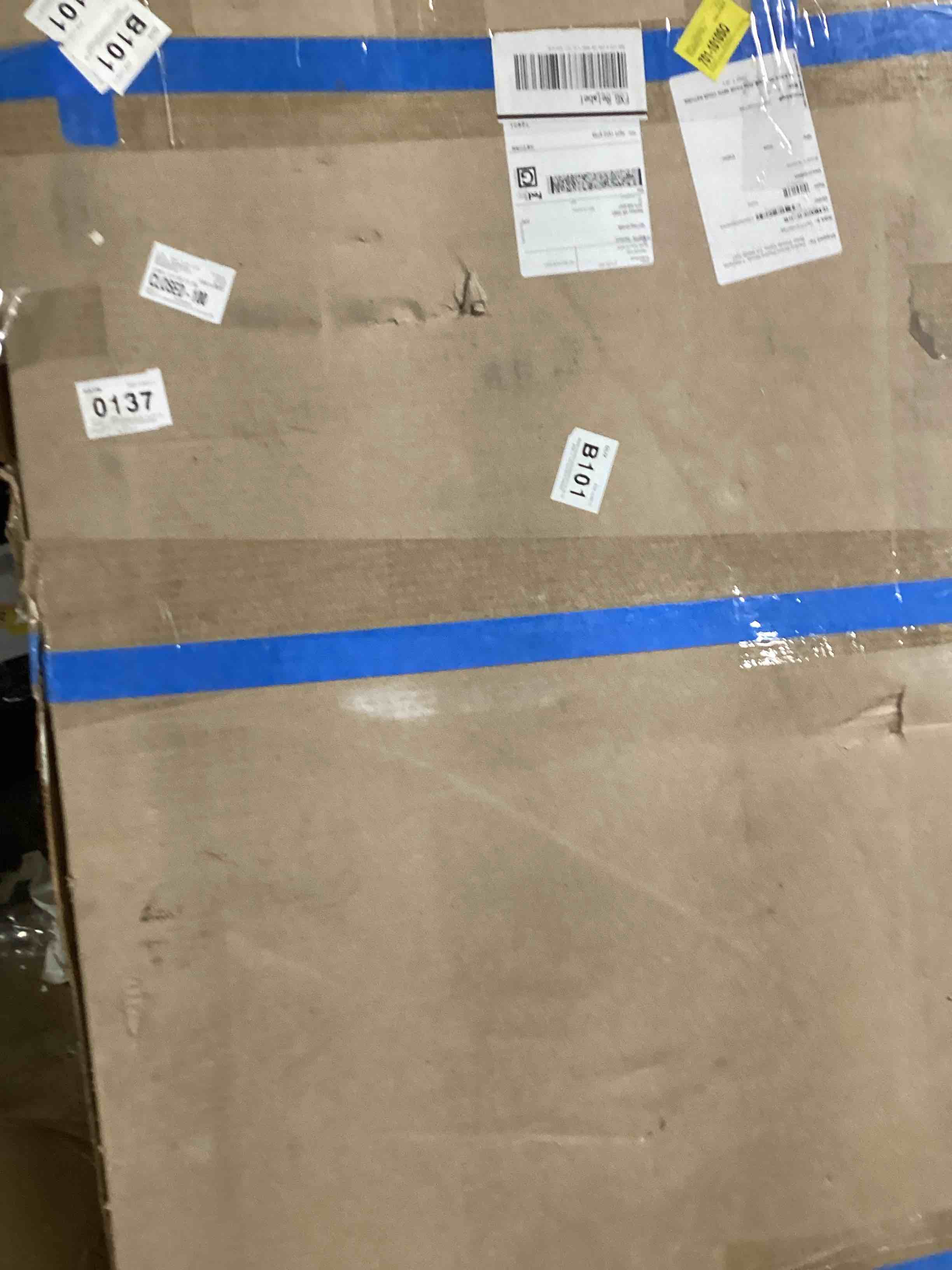 Condition photo showing Good Condition for Juniper 59-inch Wide Kitchen Island with 2 Open Shelves and 2 Cabinets