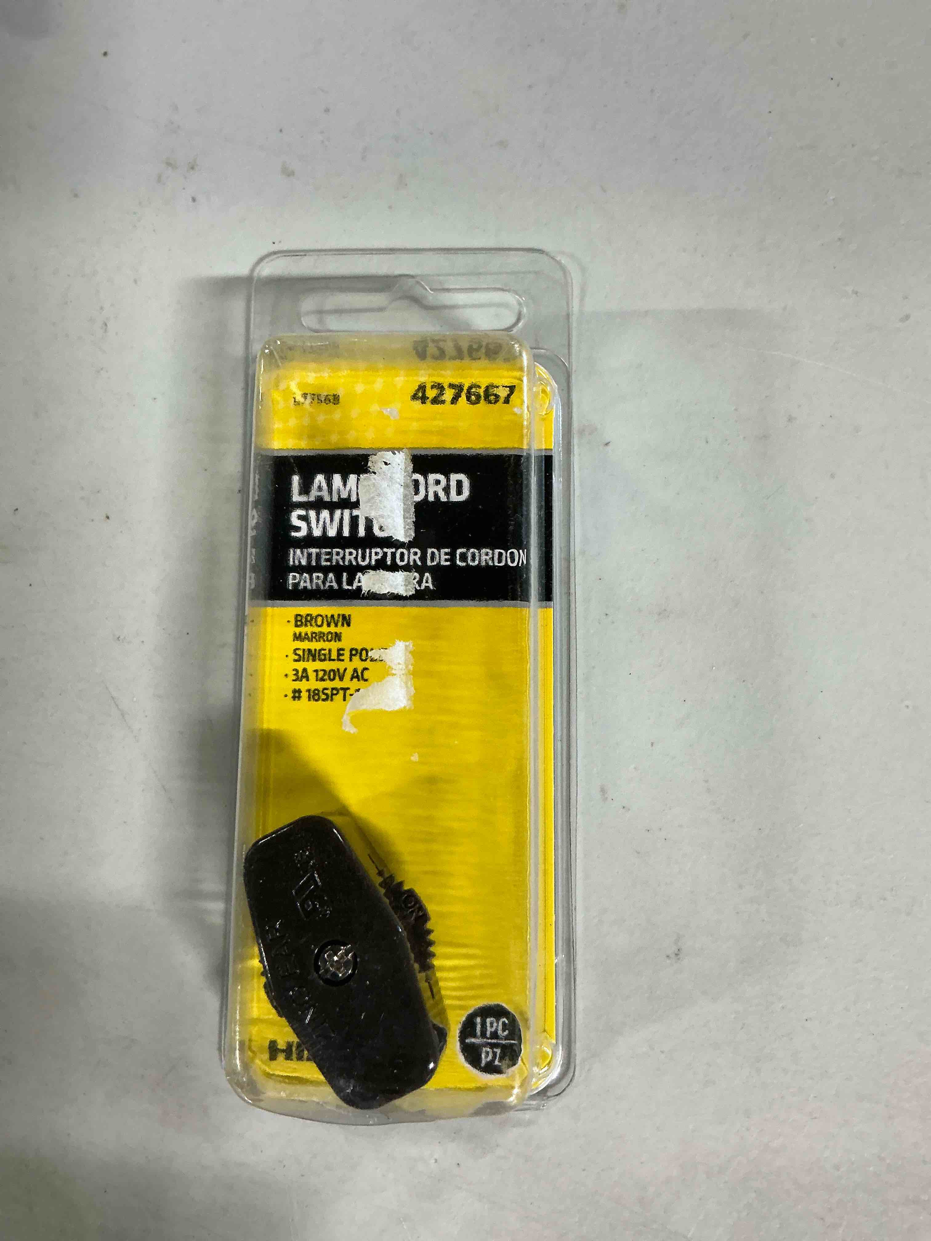 Condition photo showing Good Condition for Hillman Lamp Cord Switch