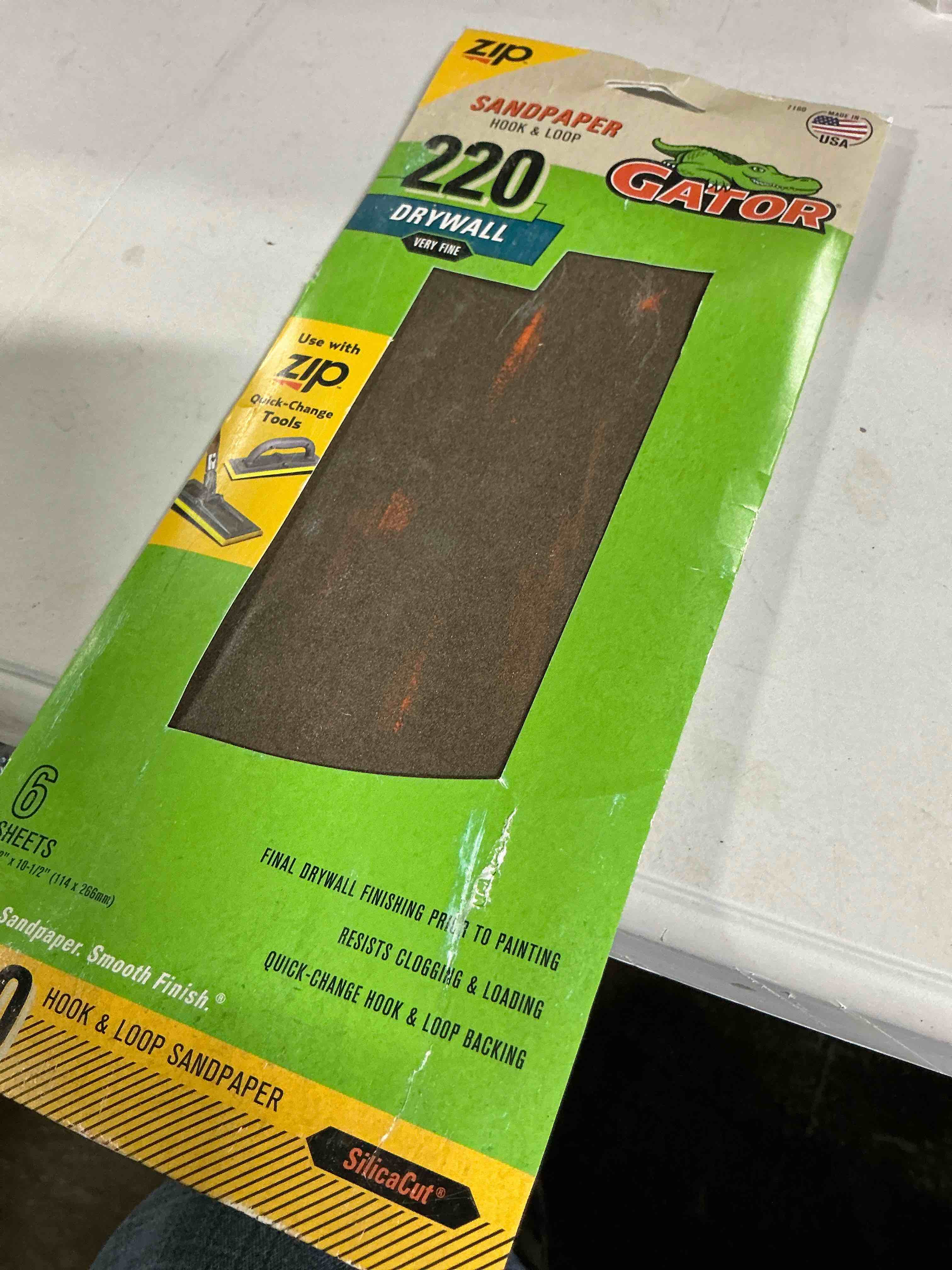 Condition photo showing Good Condition for Gator 220 Sandpaper Drywall very fine