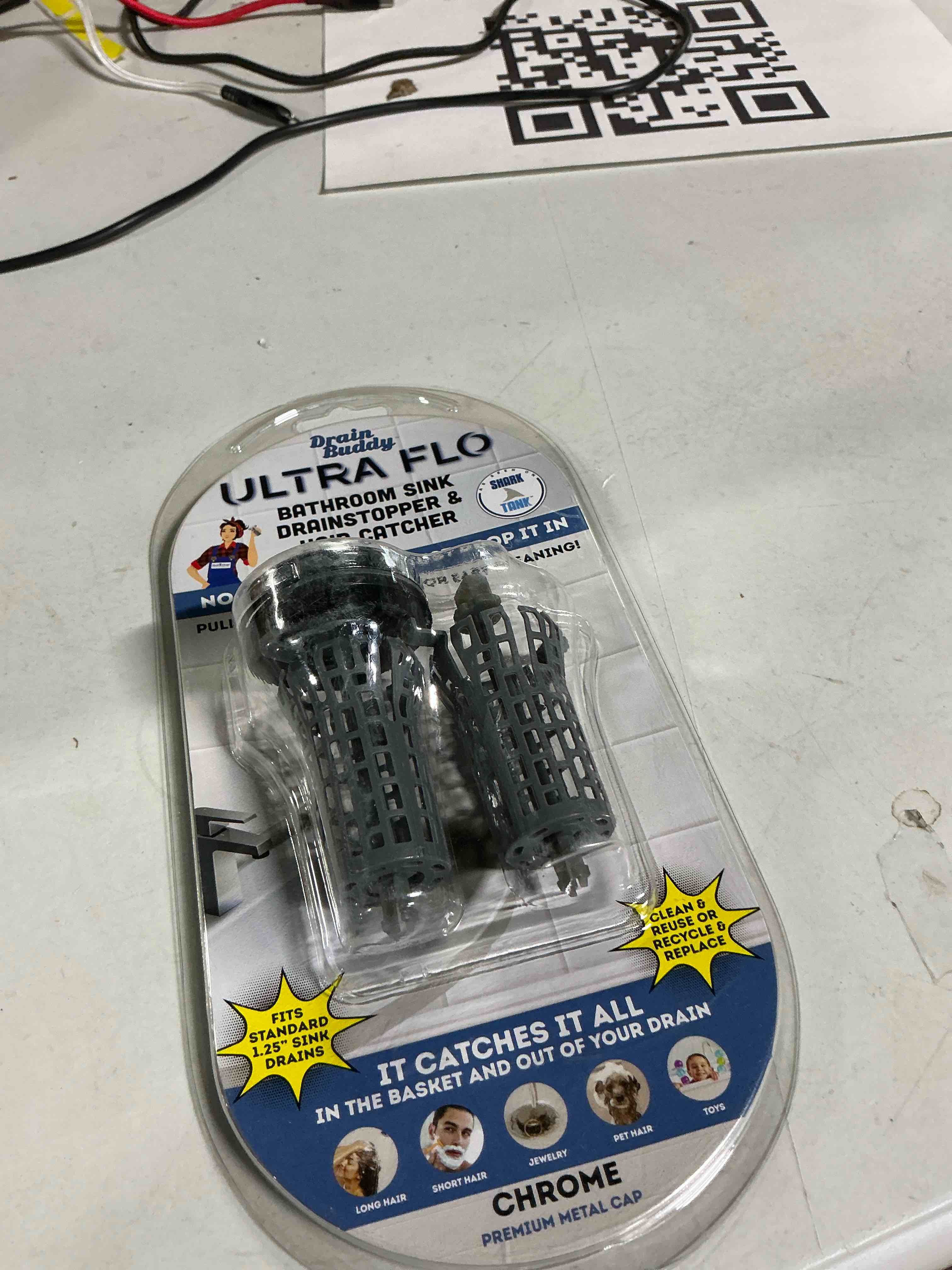 Condition photo showing Good Condition for Drain Buddy Ultra Flo Sink with Chrome Metal Cap Plus 1 Extra Basket