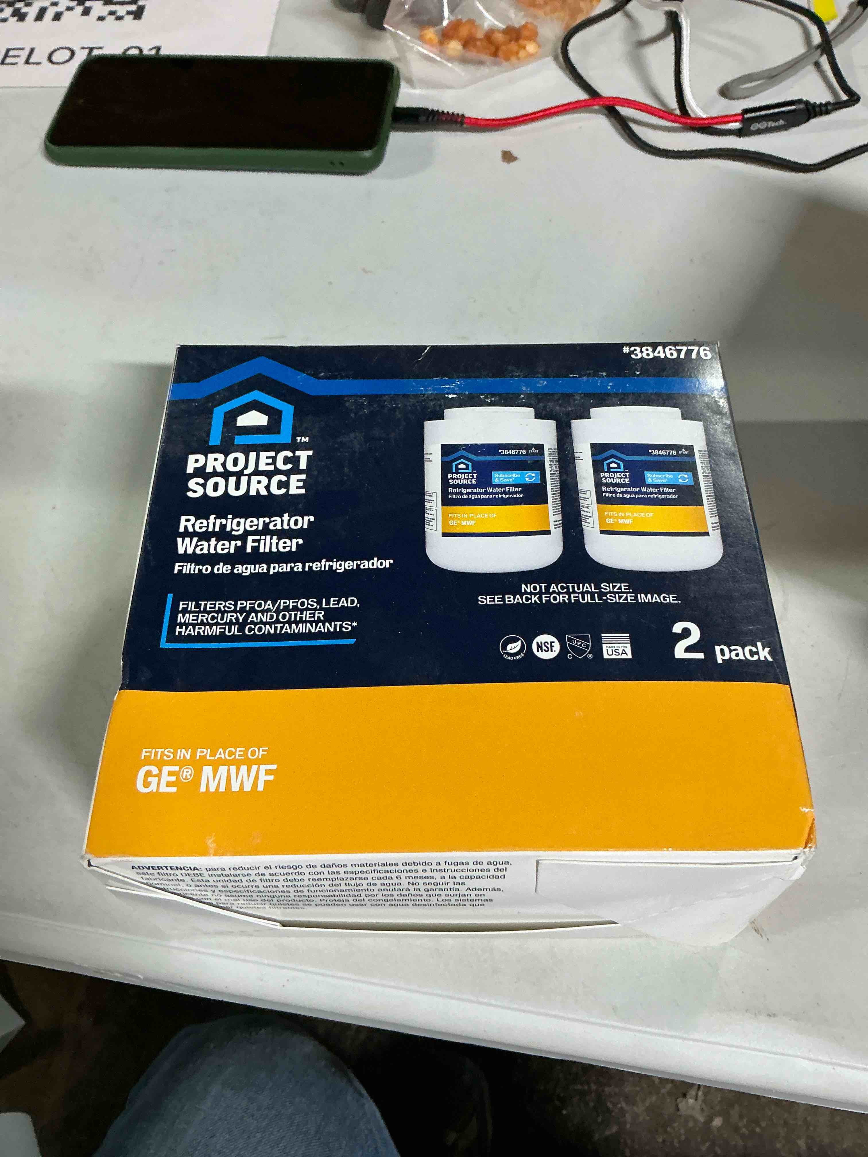 Condition photo showing Good Condition for Project Source Refrigerator Water Filter GE MWF 