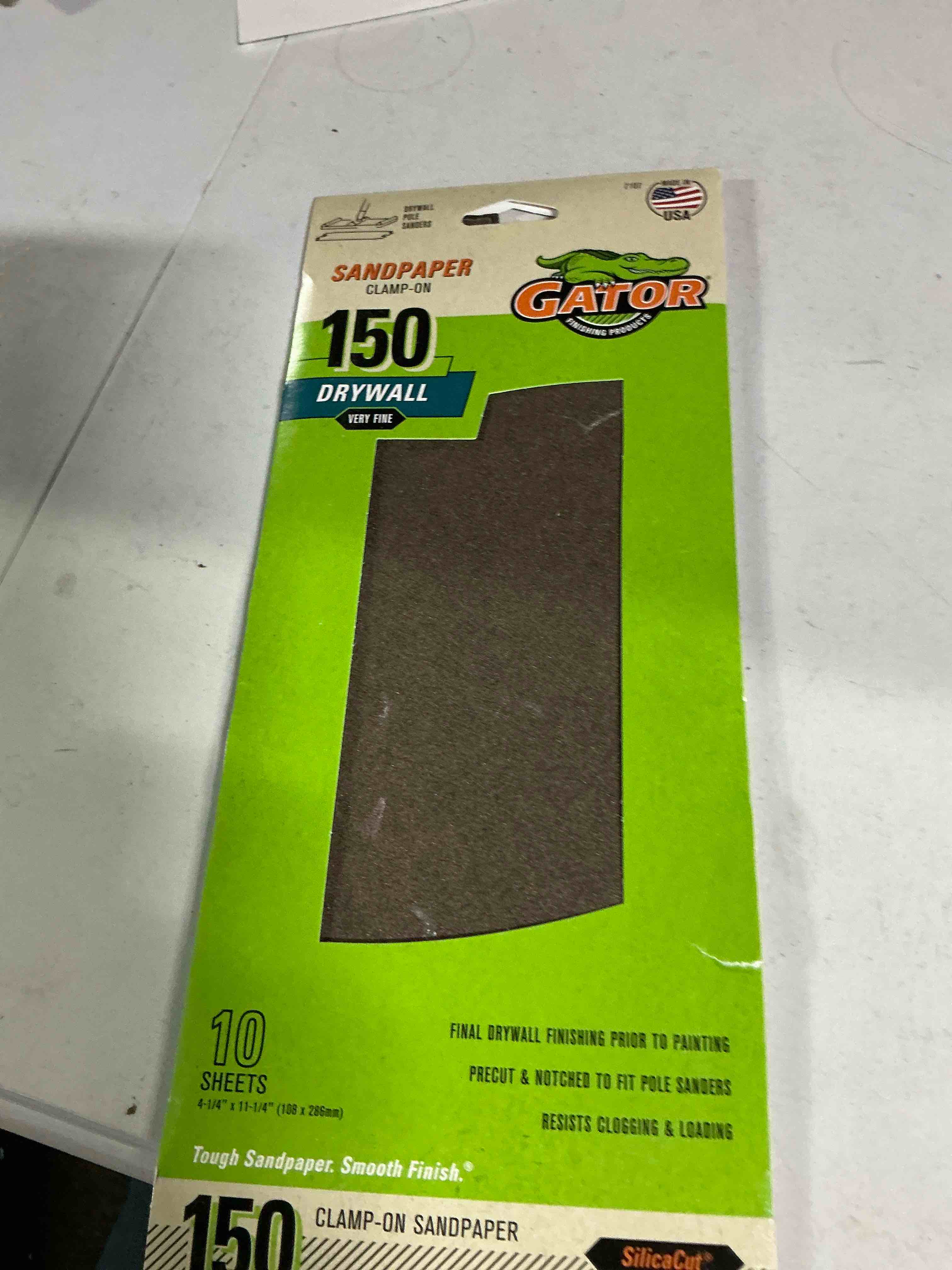 Gator 10-Pack 150-Grit 4-1/4-in W x 11-1/4-in L Precut Drywall Sandpaper