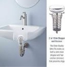 Drain Buddy Ultra Flo Sink with Chrome Metal Cap Plus 1 Extra Basket