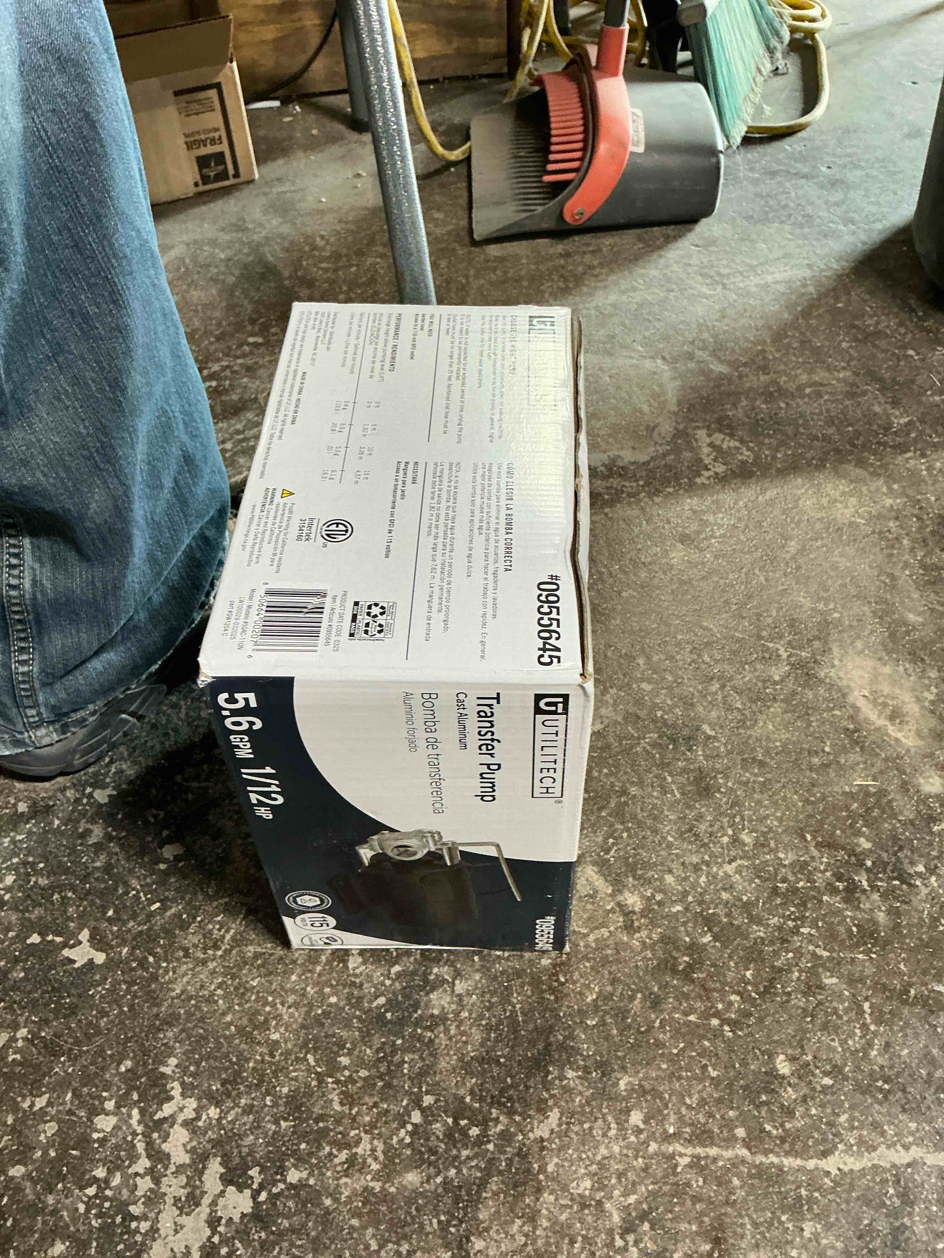 Condition photo showing Good Condition for Utilitech 1/12 HP Stainless Steel Transfer Pump 50AC-110N -NEW