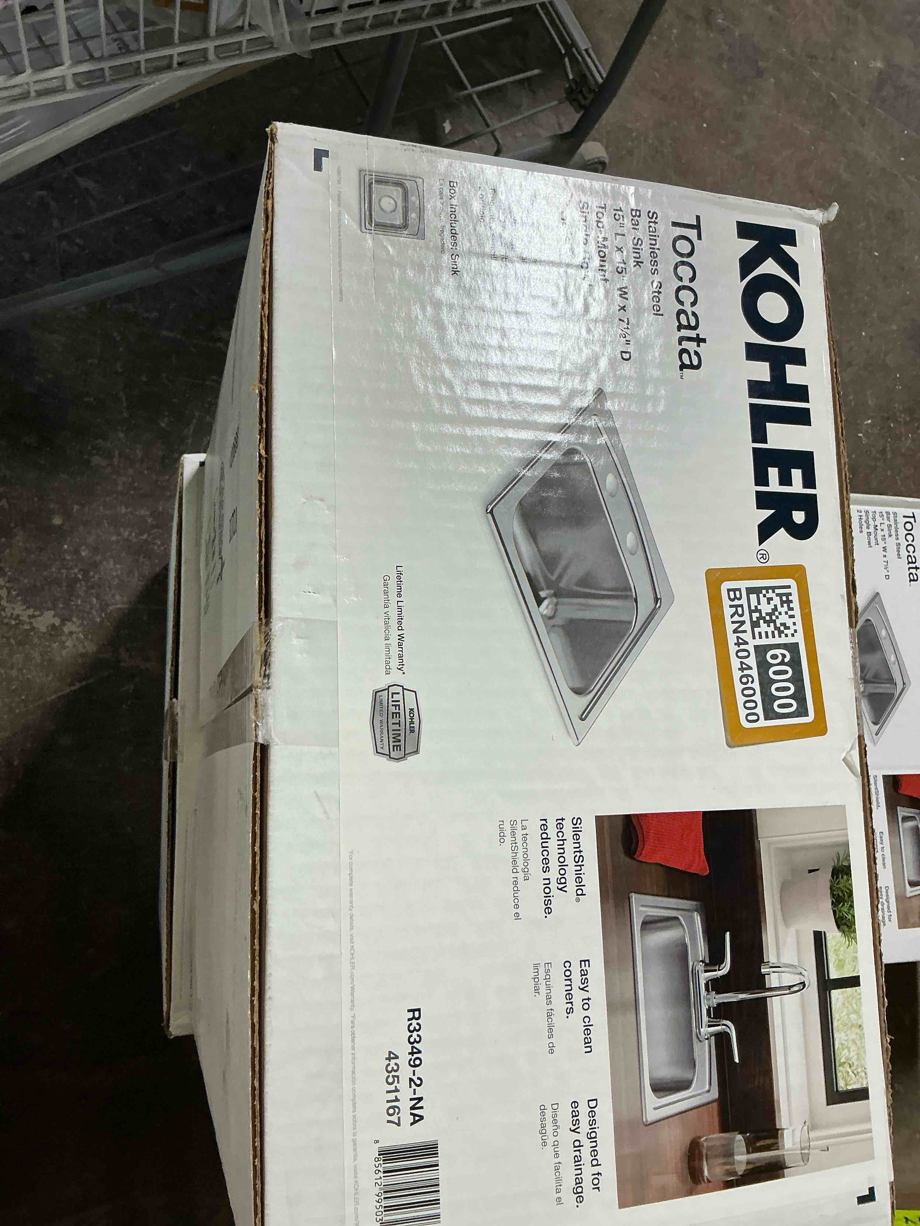 Condition photo showing Good Condition for Kohler Toccata Stainless Steel Bar Sink