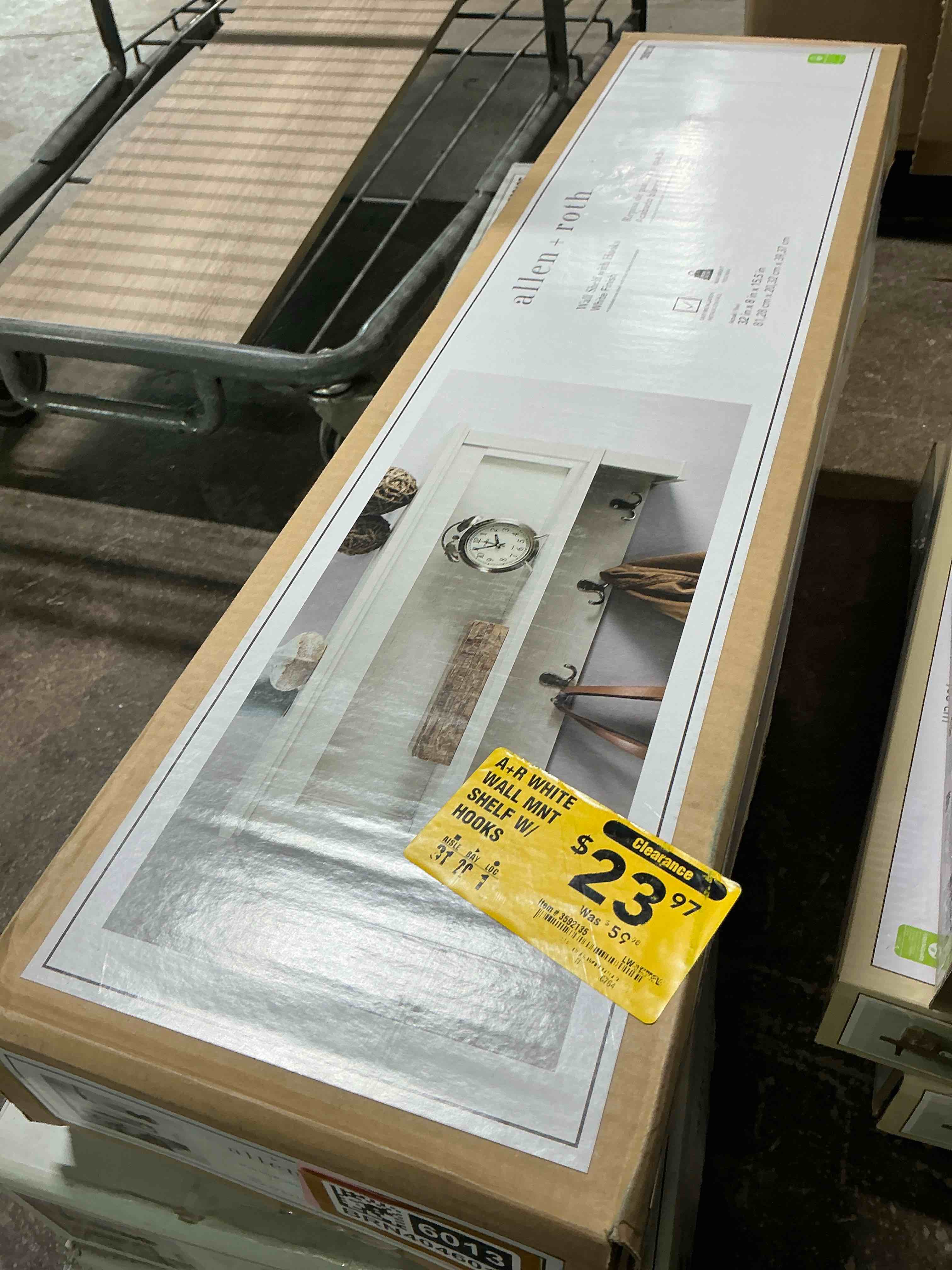 Condition photo showing Good Condition for Allen and Roth Wall Shelf with Hooks