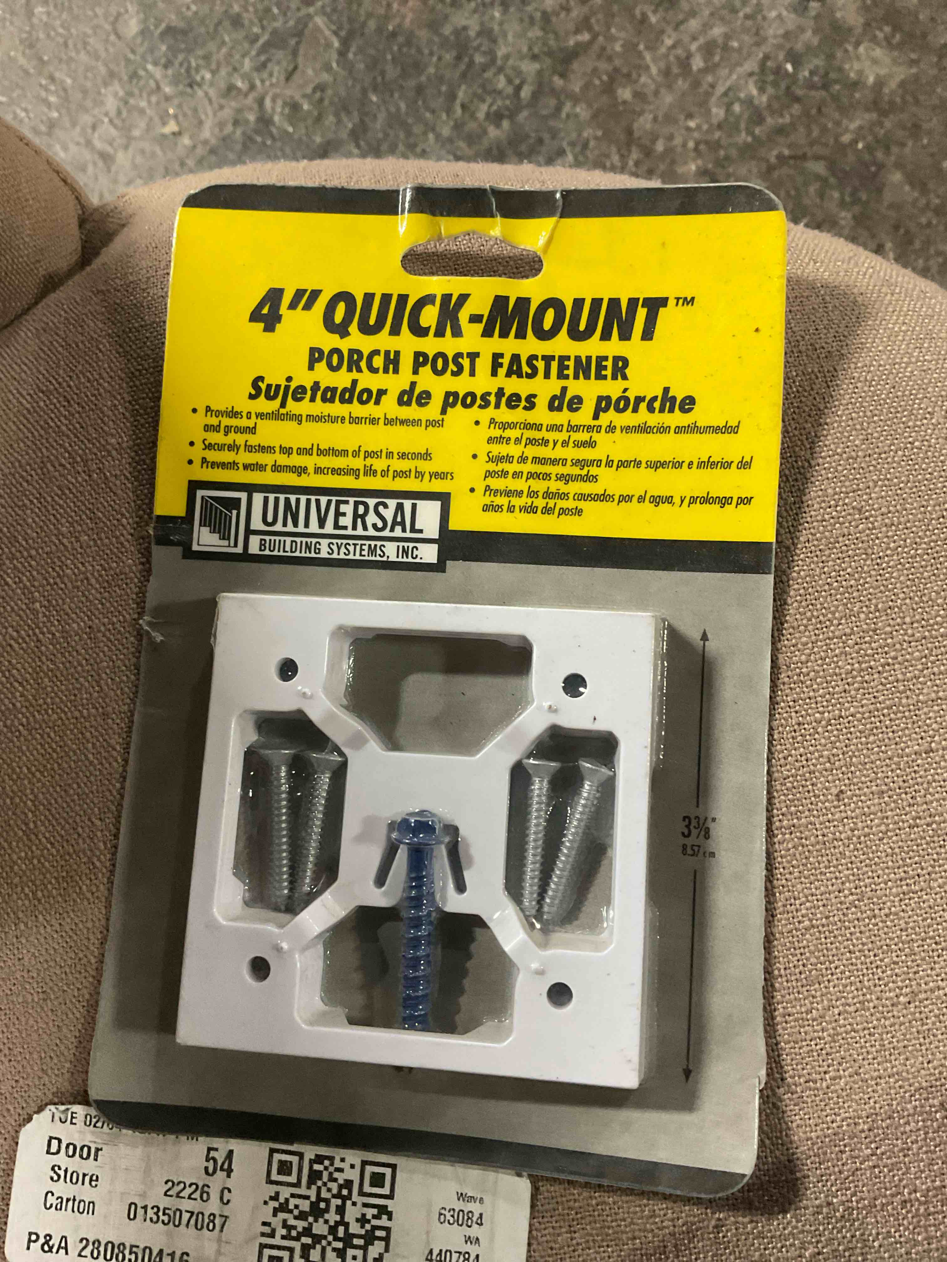 Condition photo showing Good Condition for UBS 3.4-in Polymer Fastener