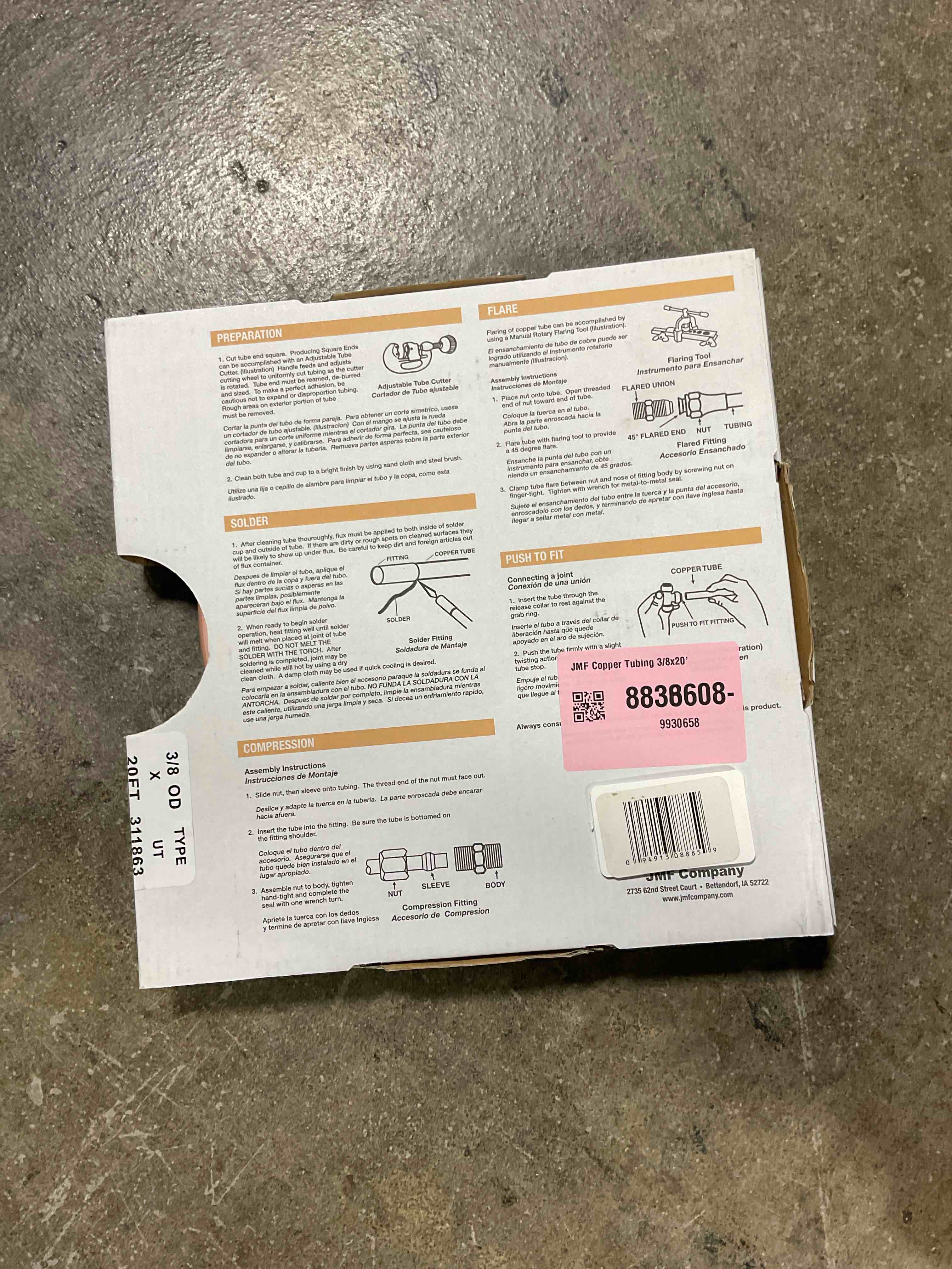 Condition photo showing Good Condition for JMF Copper Tubing 3/8x20'