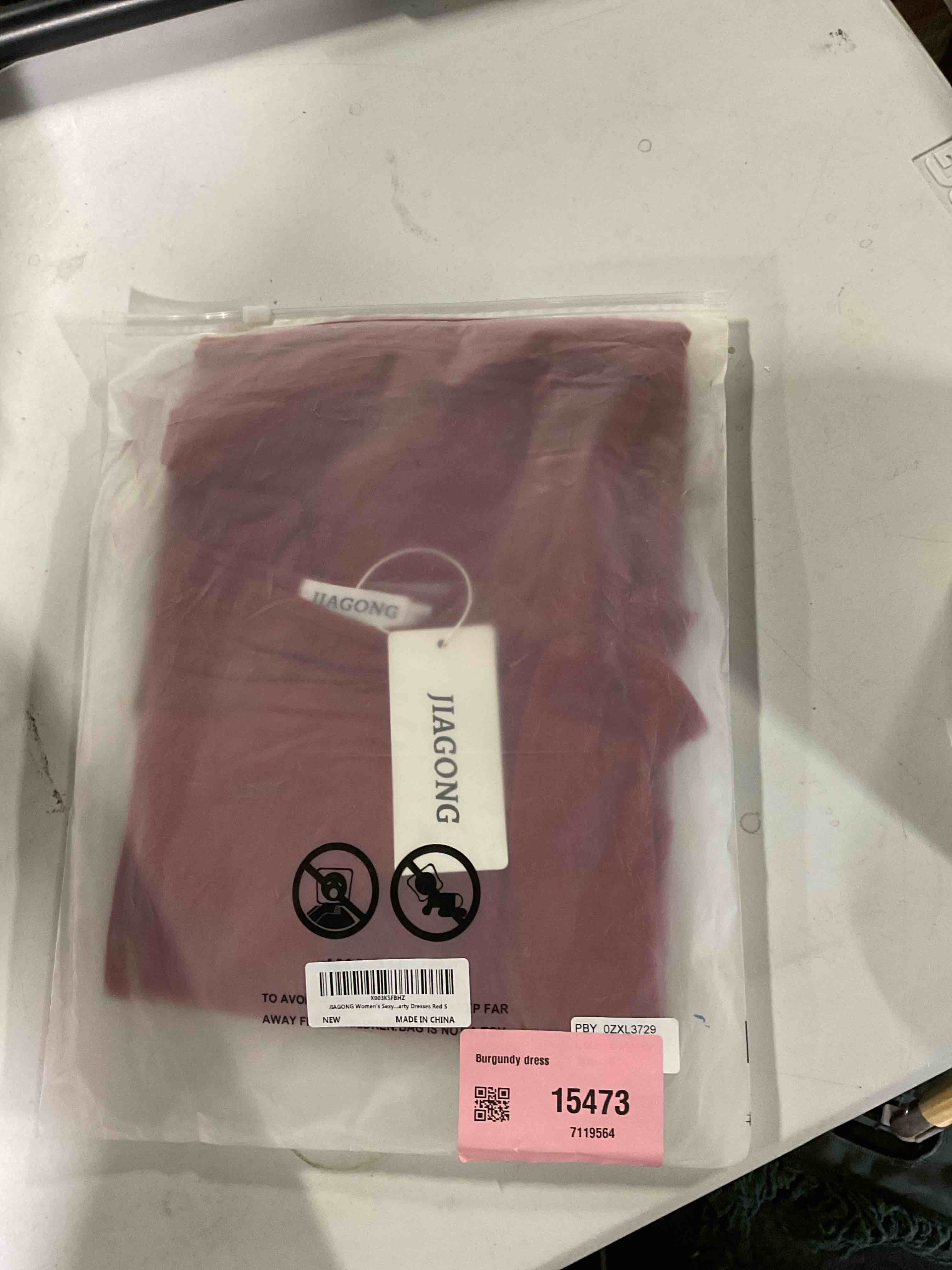 Condition photo showing Good Condition for Burgundy dress
