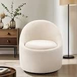 Lawandra Modern Upholstered Swivel Barrel Chair