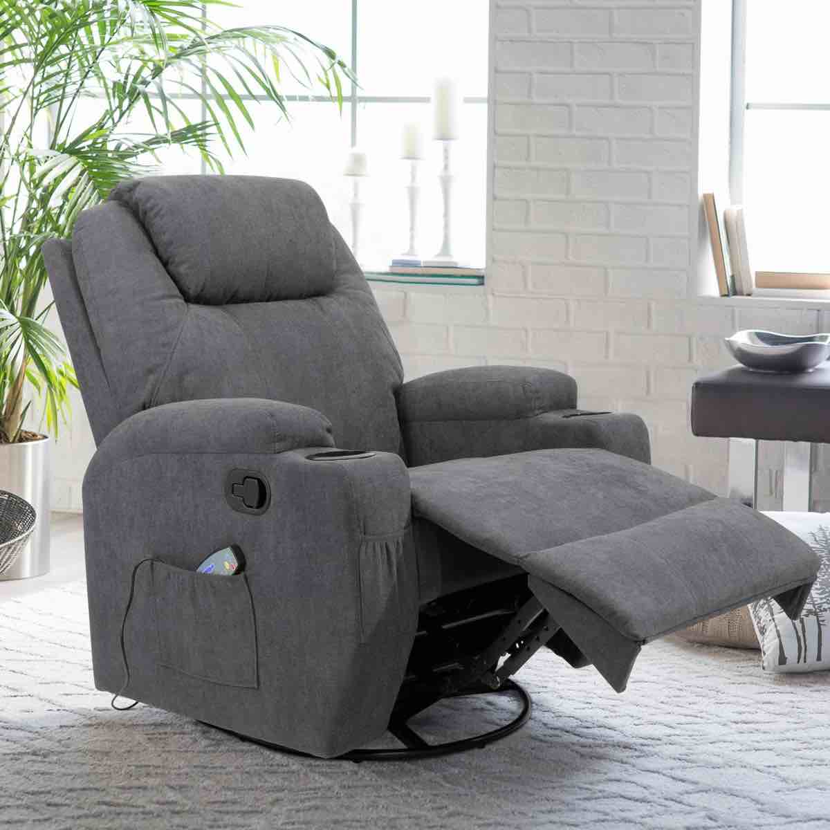 Massage Chair with Swivel and Rocking Function