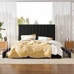 4-Drawer Velvet Upholstered Storage Platform Bed with Adjustable Headboard