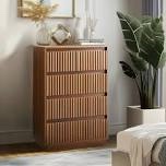 Dejesus 5-Drawer Dresser 27.5"W Single Dresser With Waveform Fluted Panel