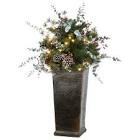 3 ft. Potted Meadow Basin Artificial Christmas Tree with LED Lights