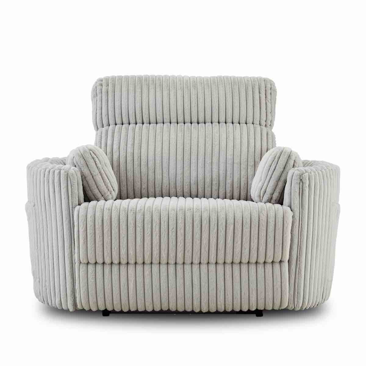 Modern 54.33" Wide Recliner Chair with Plush Faux Rabbit Fur, USB Charging Port & Adjustable Backrest â€“ Easy Assembly