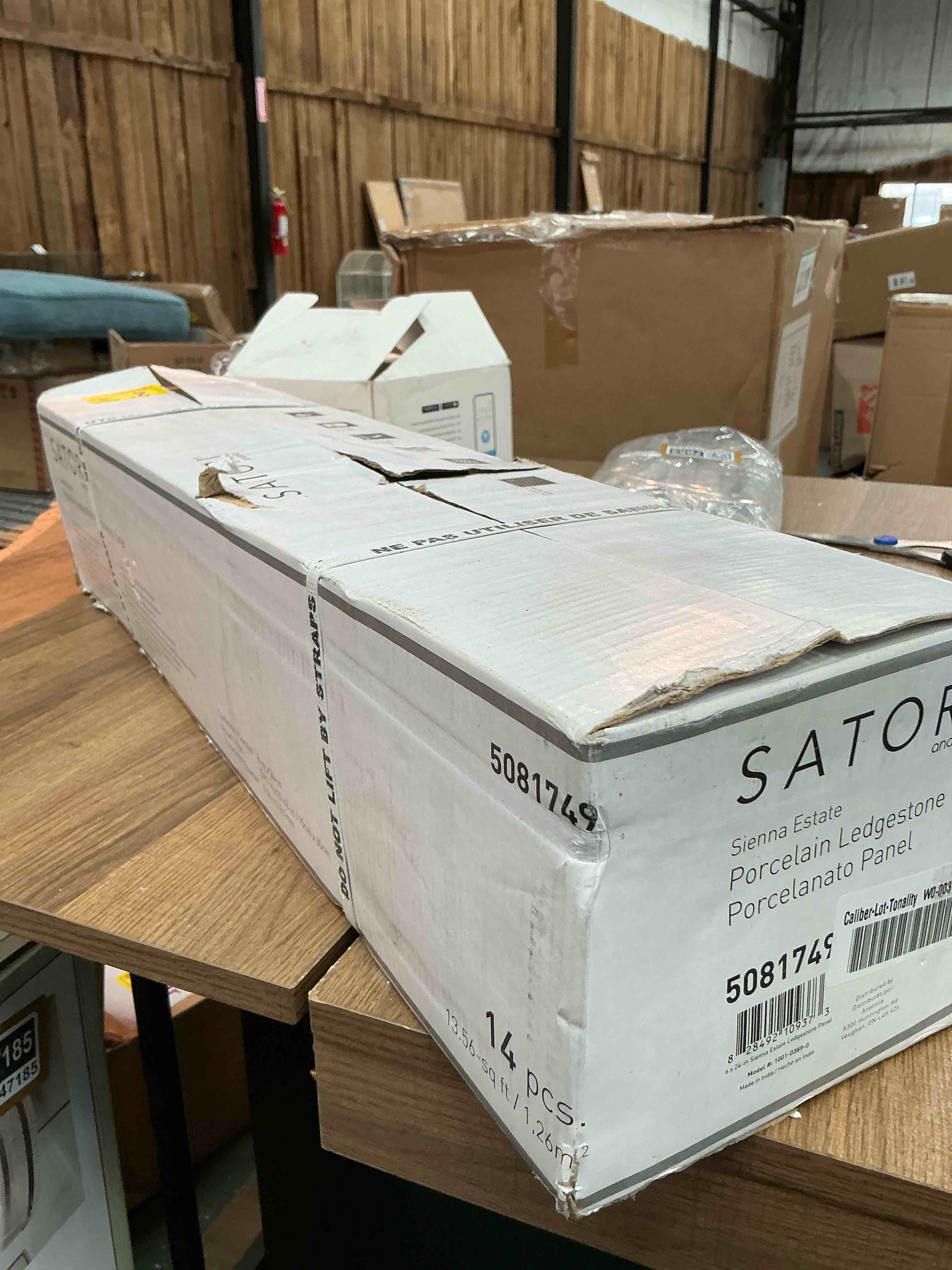 Condition photo showing Good Condition for Satori Anatolia Sienna Estate Porcelain Ledgestone 