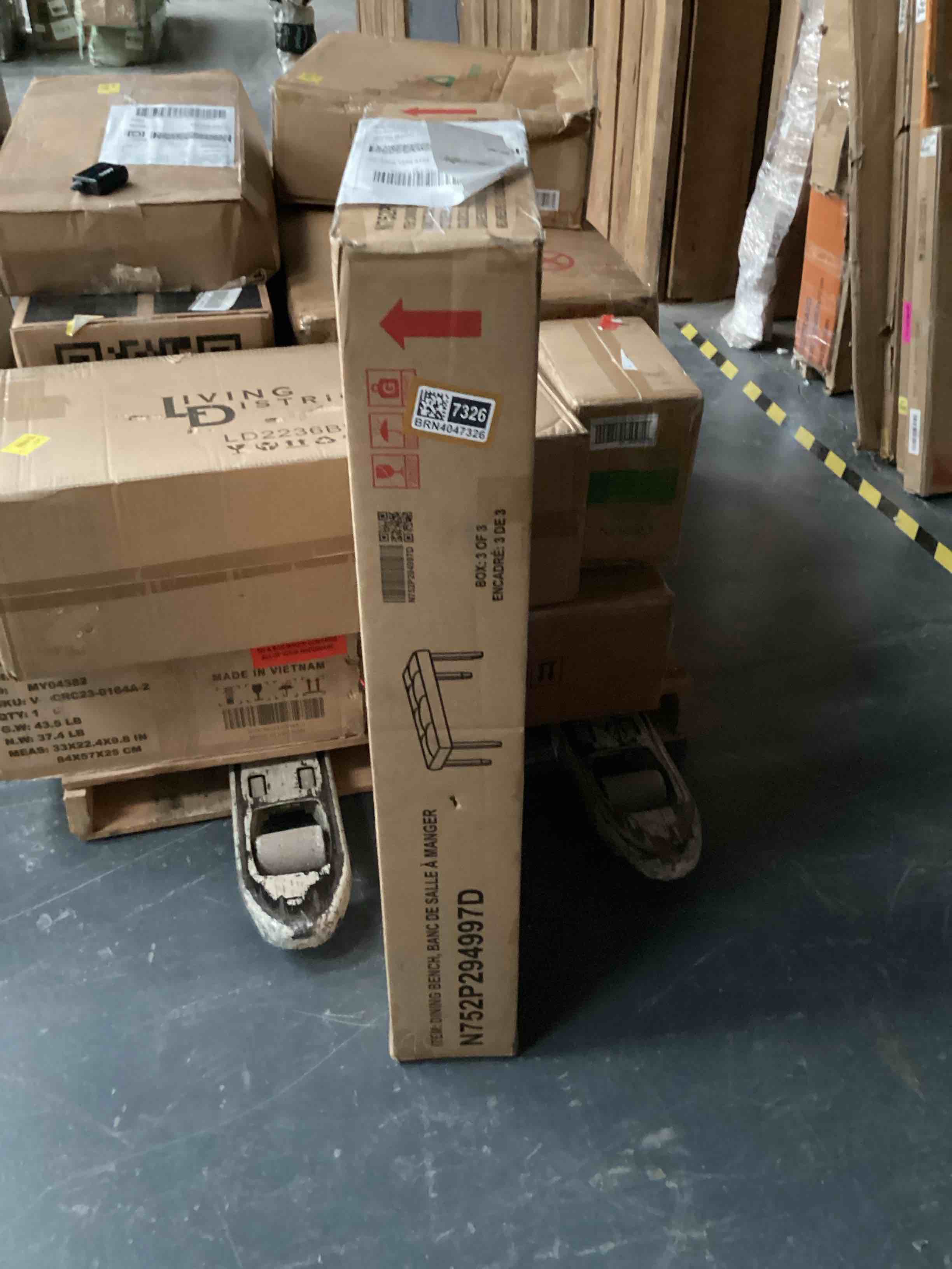 6 - piece modern dining table with bench set