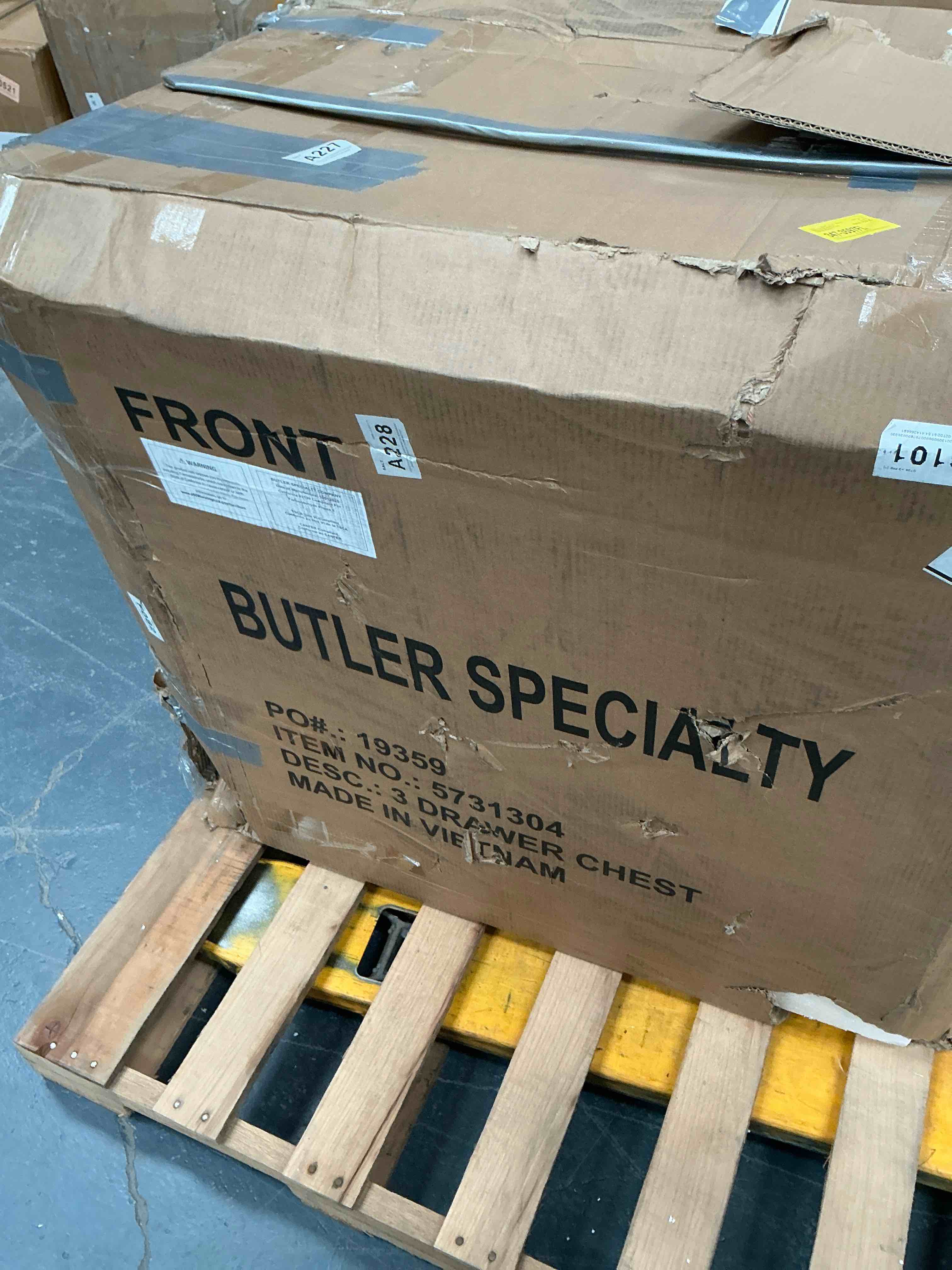 celine 34" 3-drawer nightstand