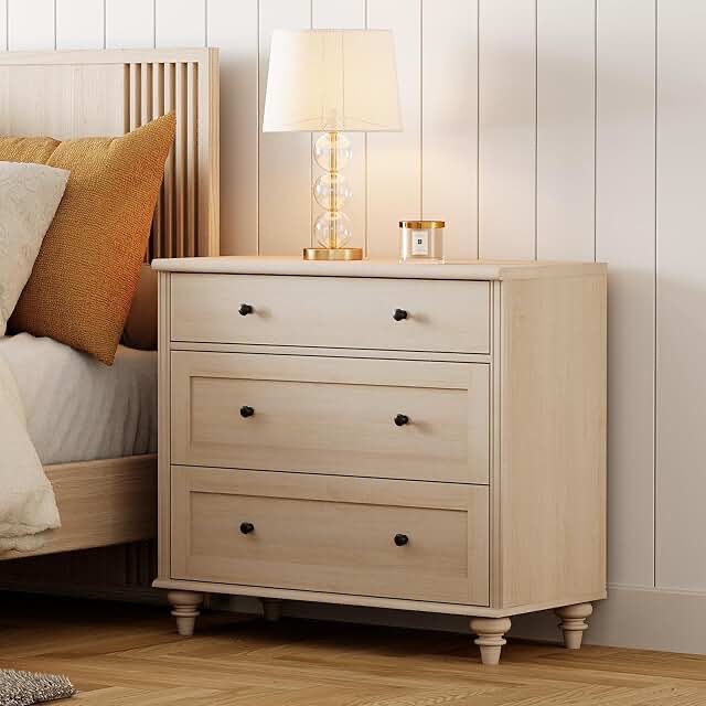 Condition photo showing As Is for Celine 34" 3-Drawer Nightstand(may be broken)