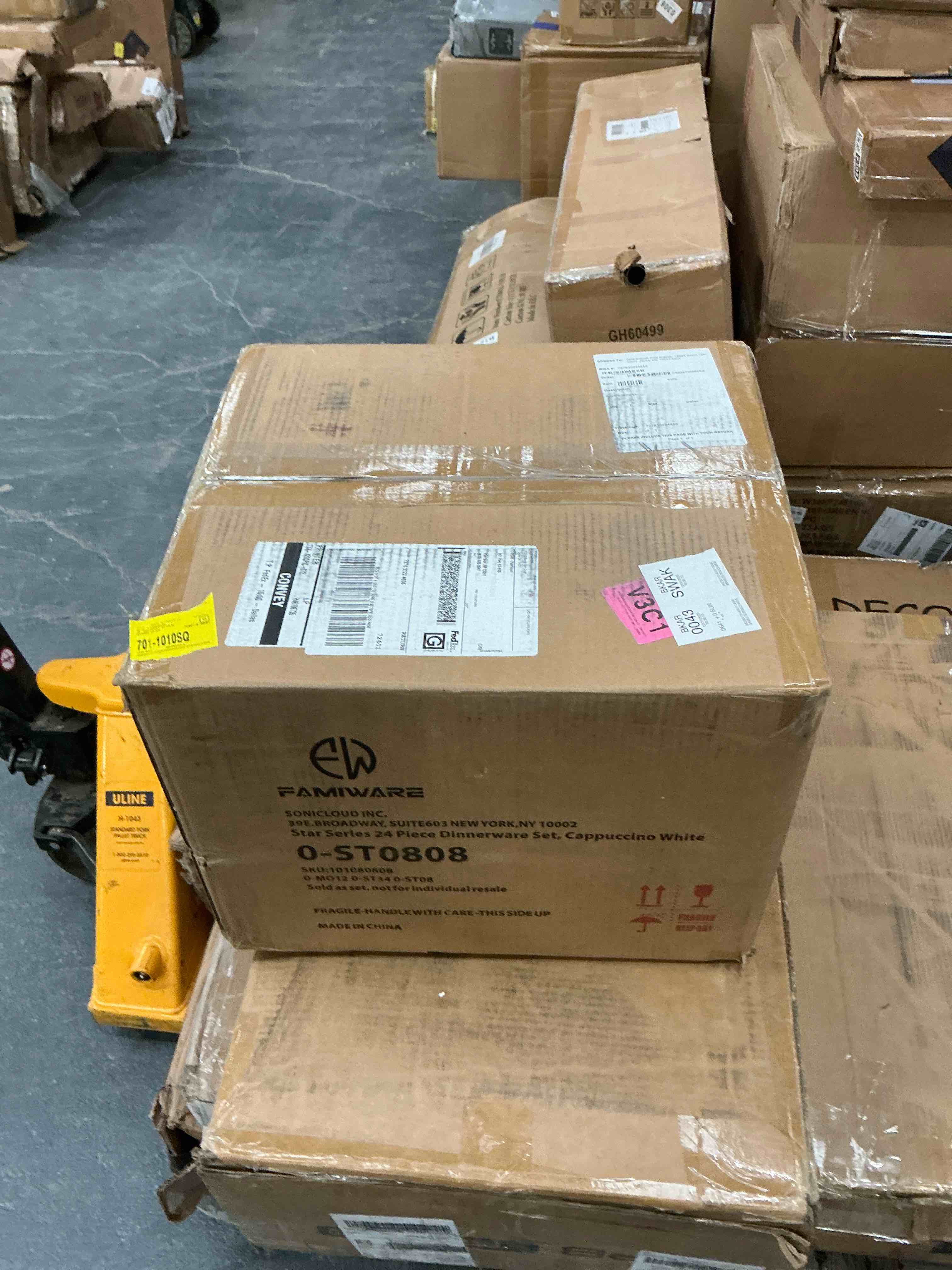 famiware 24 piece dinnerware sets, dish sets for 8