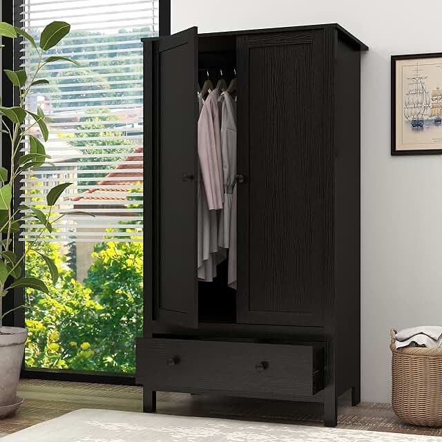 Scottie Armoire 2-Door Wardrobe with 2-Drawers New Design