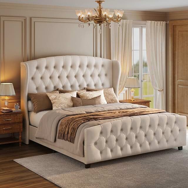 king upholstered bed